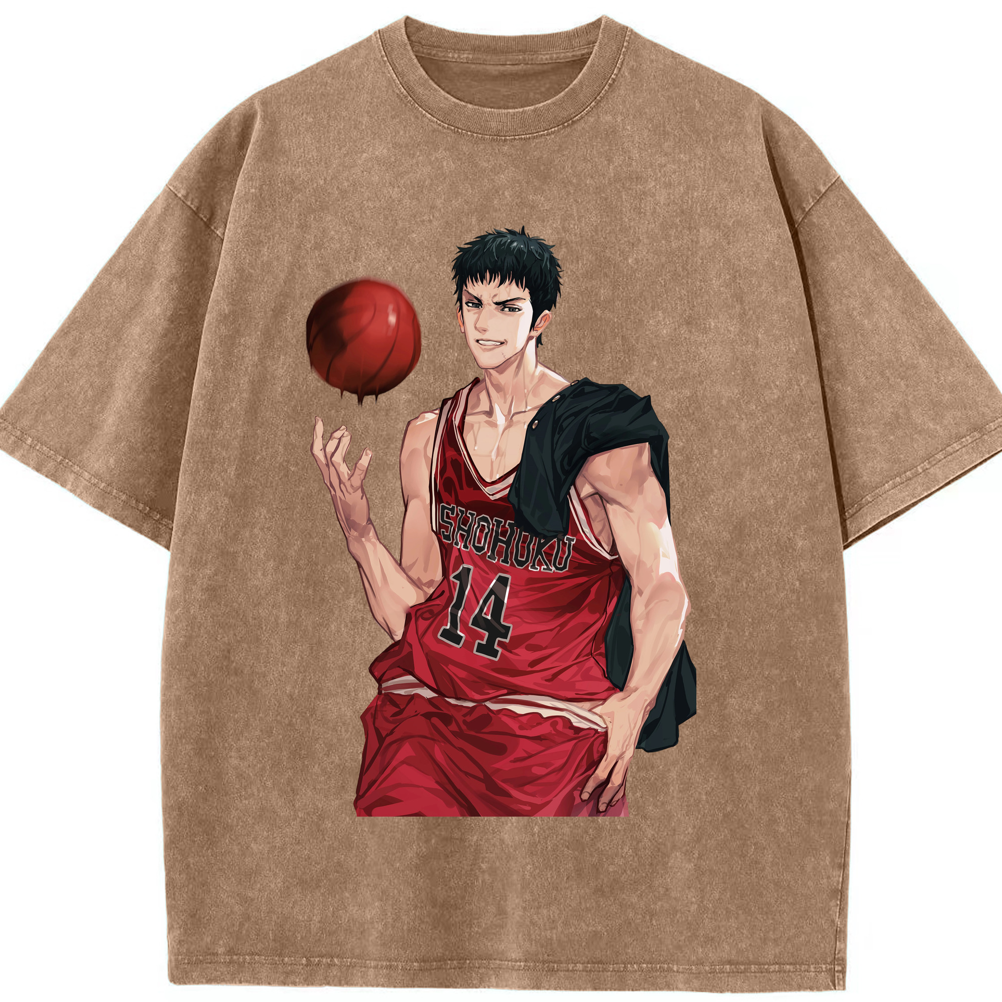 （画像用） SLAM DUNK／スラムダンク 綿100% ヴィンテージ風 半袖Tシャツ（フロントプリント）