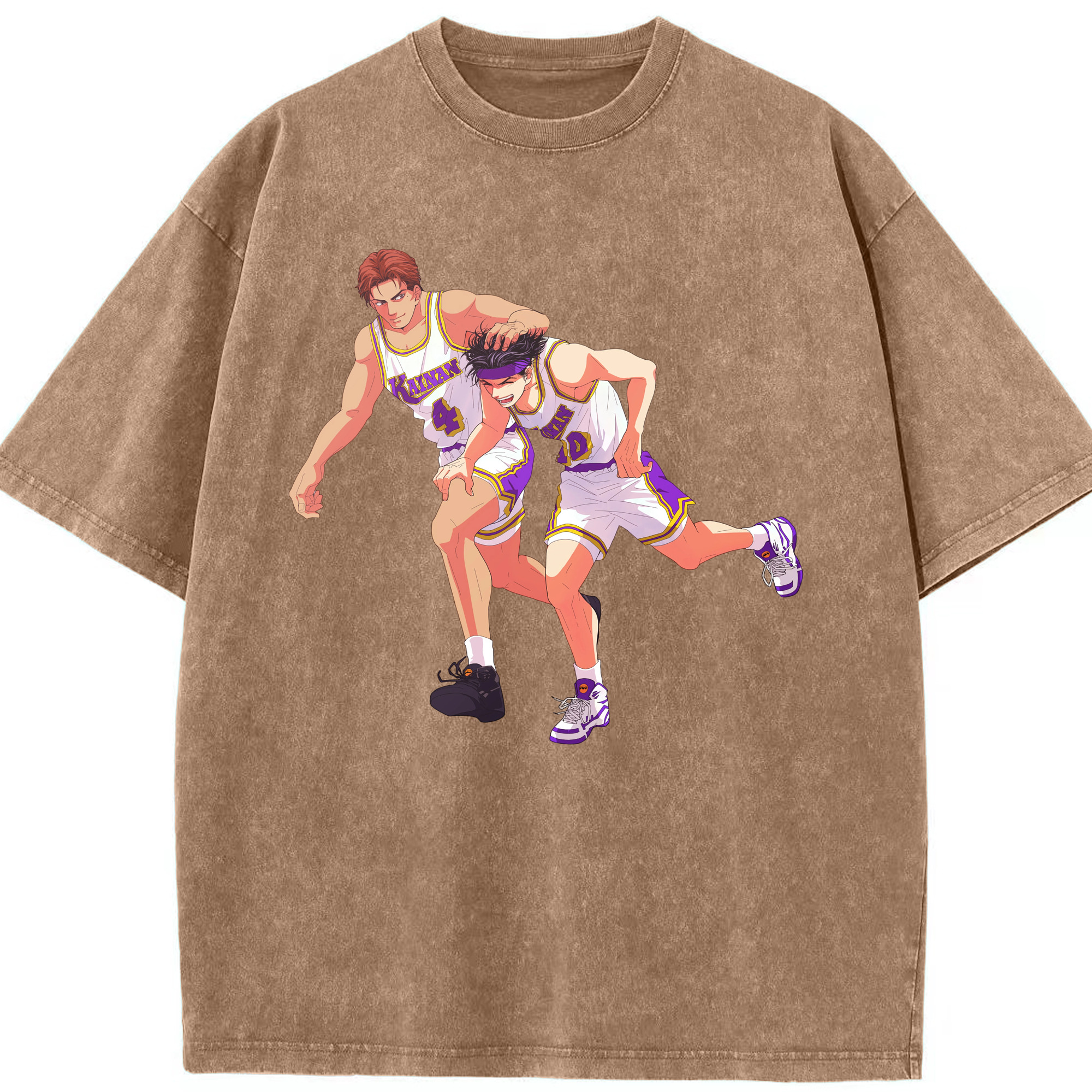 （画像用） SLAM DUNK／スラムダンク 綿100% ヴィンテージ風 半袖Tシャツ（フロントプリント）