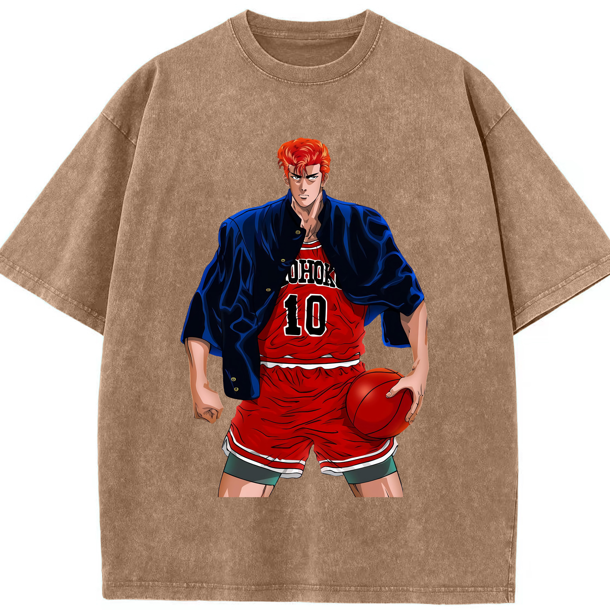 （画像用） SLAM DUNK／スラムダンク 綿100% ヴィンテージ風 半袖Tシャツ（フロントプリント）