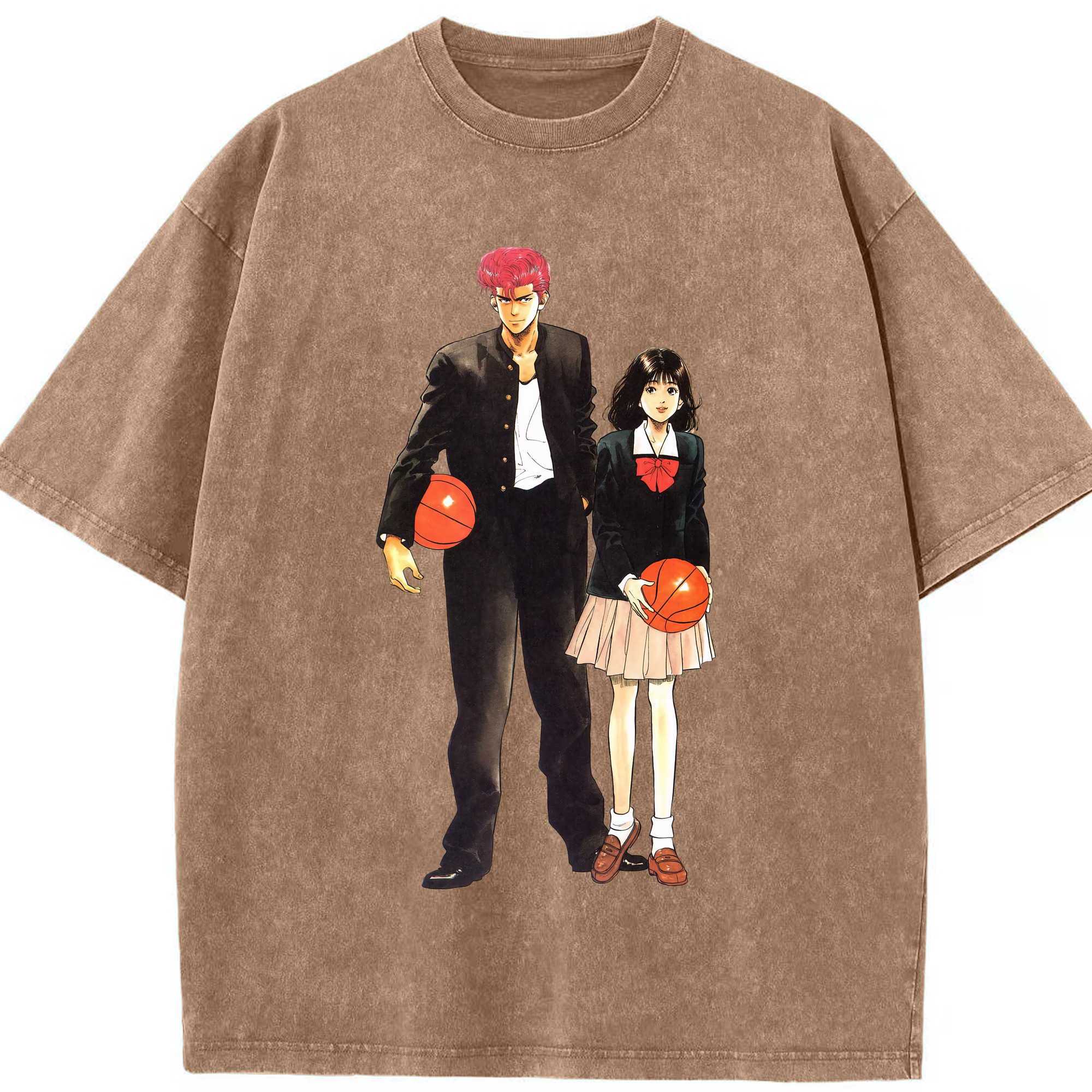 （画像用） SLAM DUNK／スラムダンク 綿100% ヴィンテージ風 半袖Tシャツ（フロントプリント）