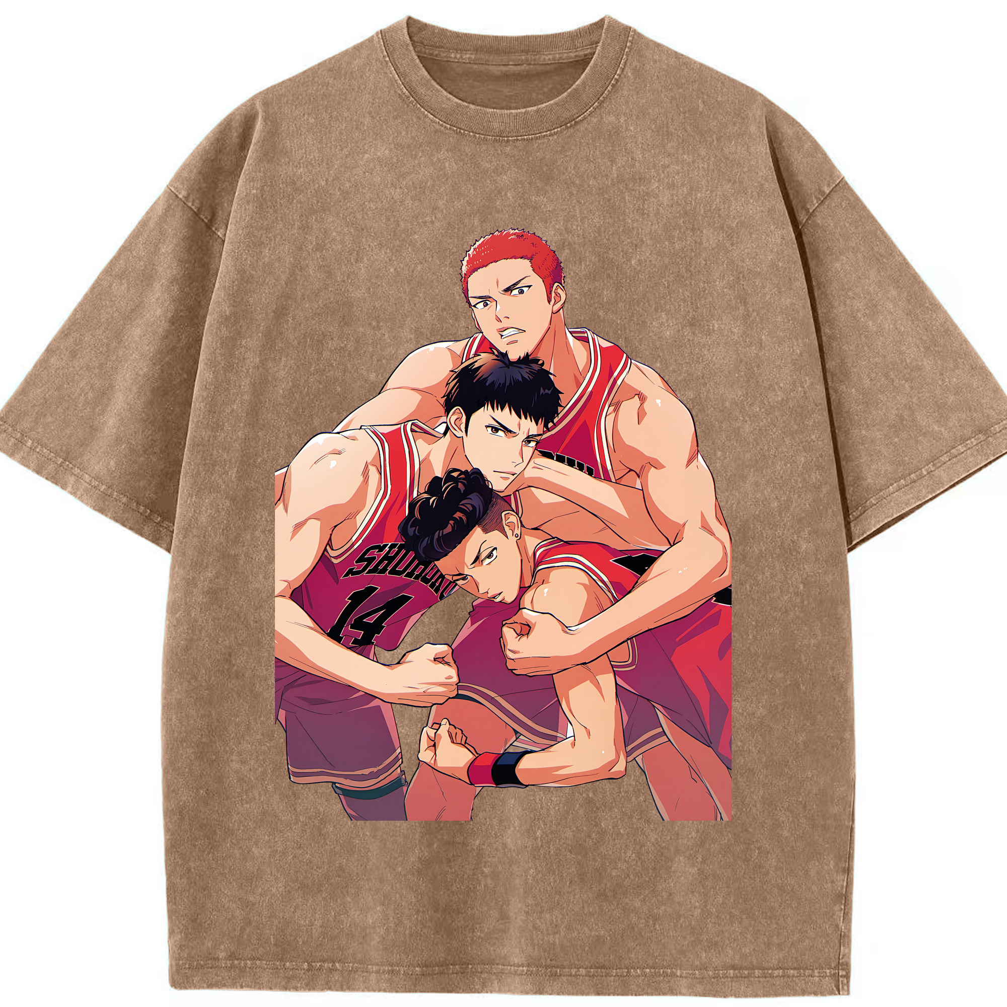 （画像用） SLAM DUNK／スラムダンク 綿100% ヴィンテージ風 半袖Tシャツ（フロントプリント）