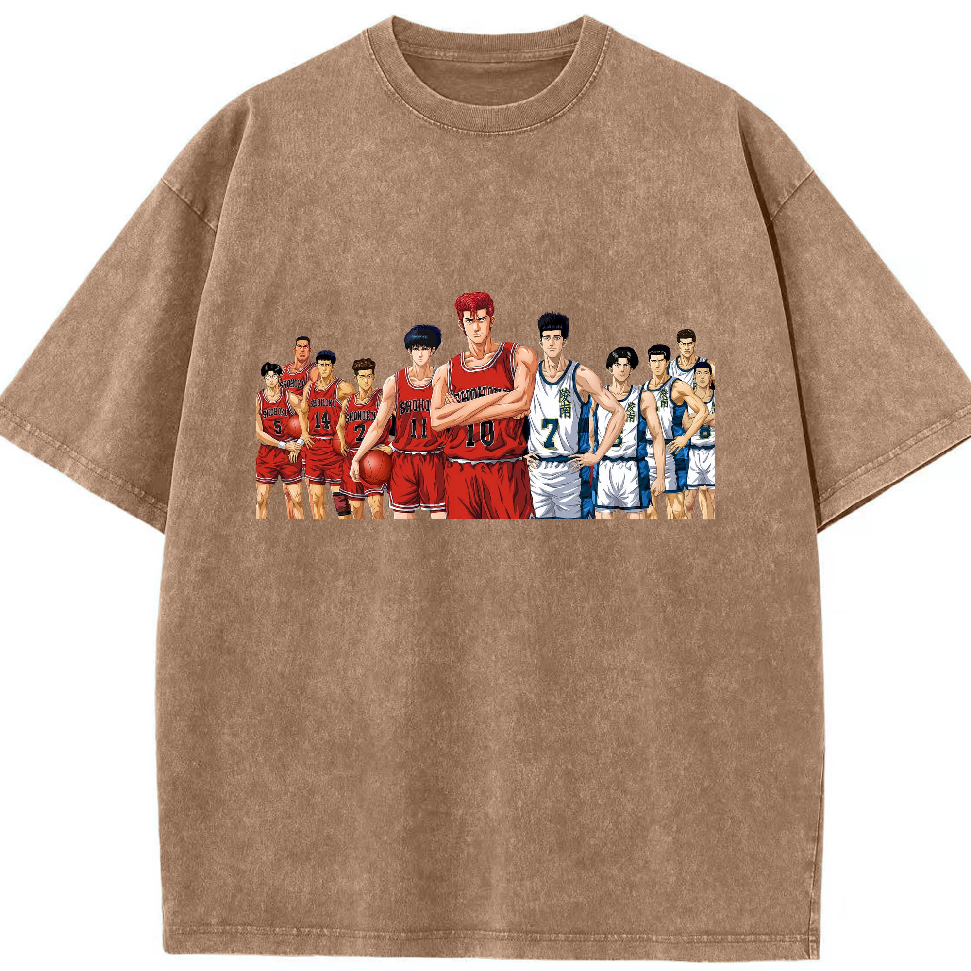 （画像用） SLAM DUNK／スラムダンク 綿100% ヴィンテージ風 半袖Tシャツ（フロントプリント）