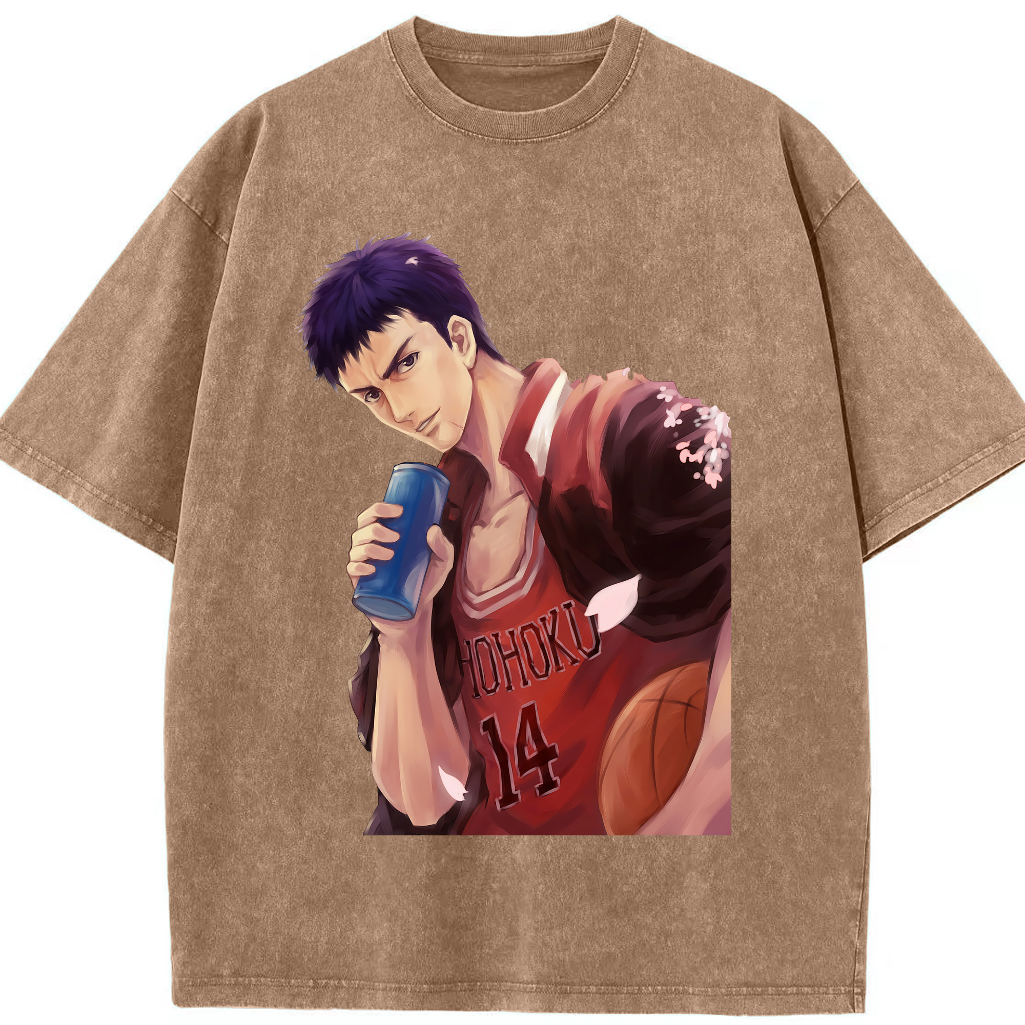 （画像用） SLAM DUNK／スラムダンク 綿100% ヴィンテージ風 半袖Tシャツ（フロントプリント）