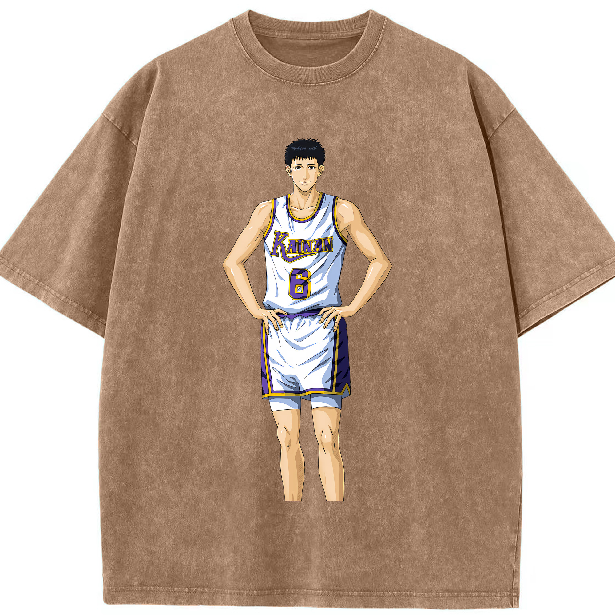 （画像用） SLAM DUNK／スラムダンク 綿100% ヴィンテージ風 半袖Tシャツ（フロントプリント）
