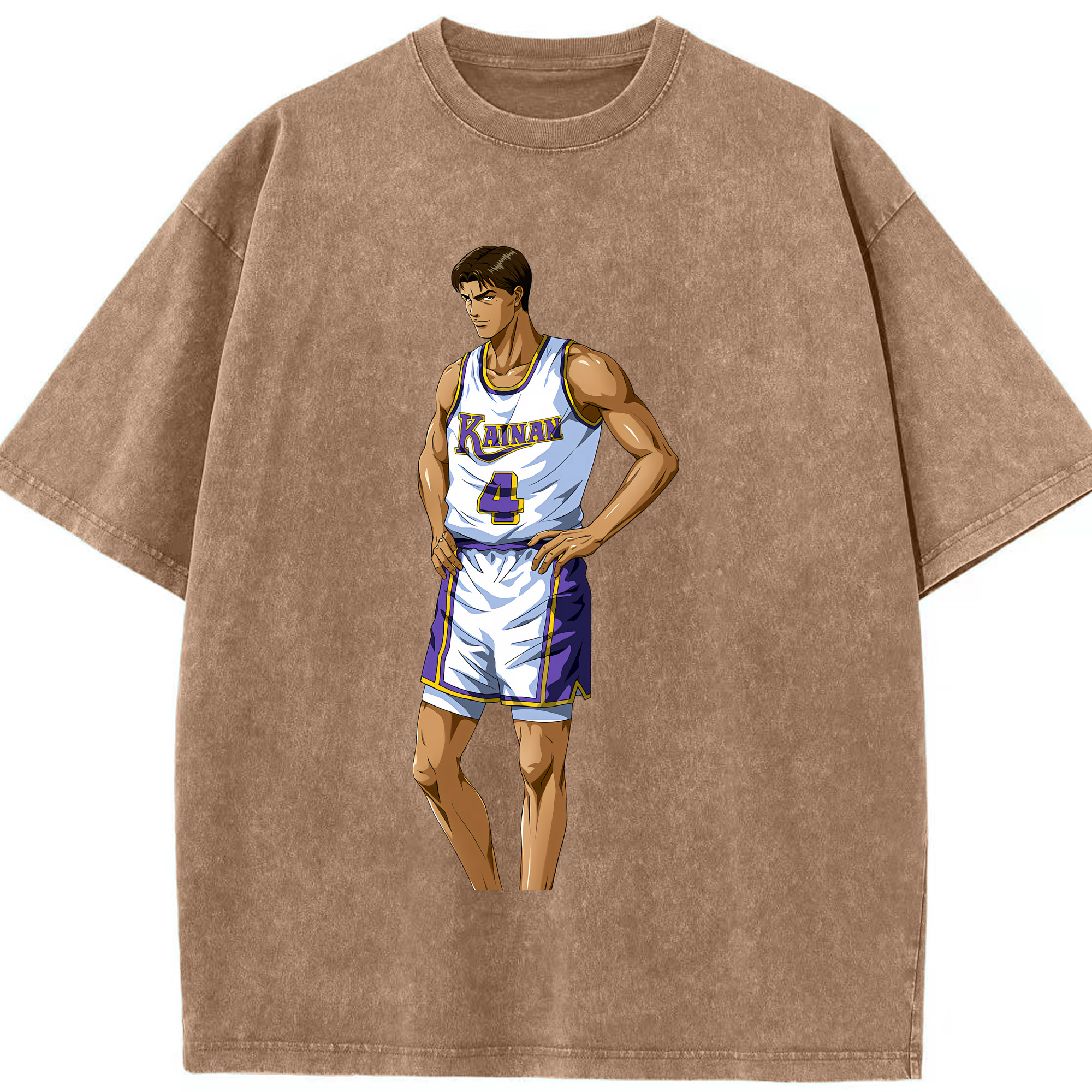 （画像用） SLAM DUNK／スラムダンク 綿100% ヴィンテージ風 半袖Tシャツ（フロントプリント）