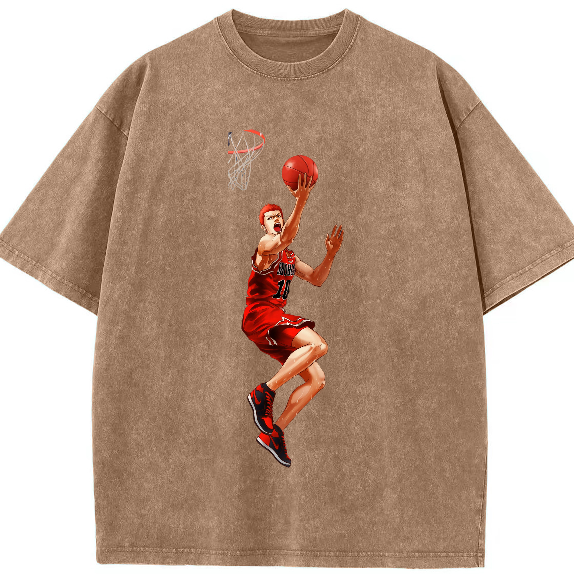 （画像用） SLAM DUNK／スラムダンク 綿100% ヴィンテージ風 半袖Tシャツ（フロントプリント）