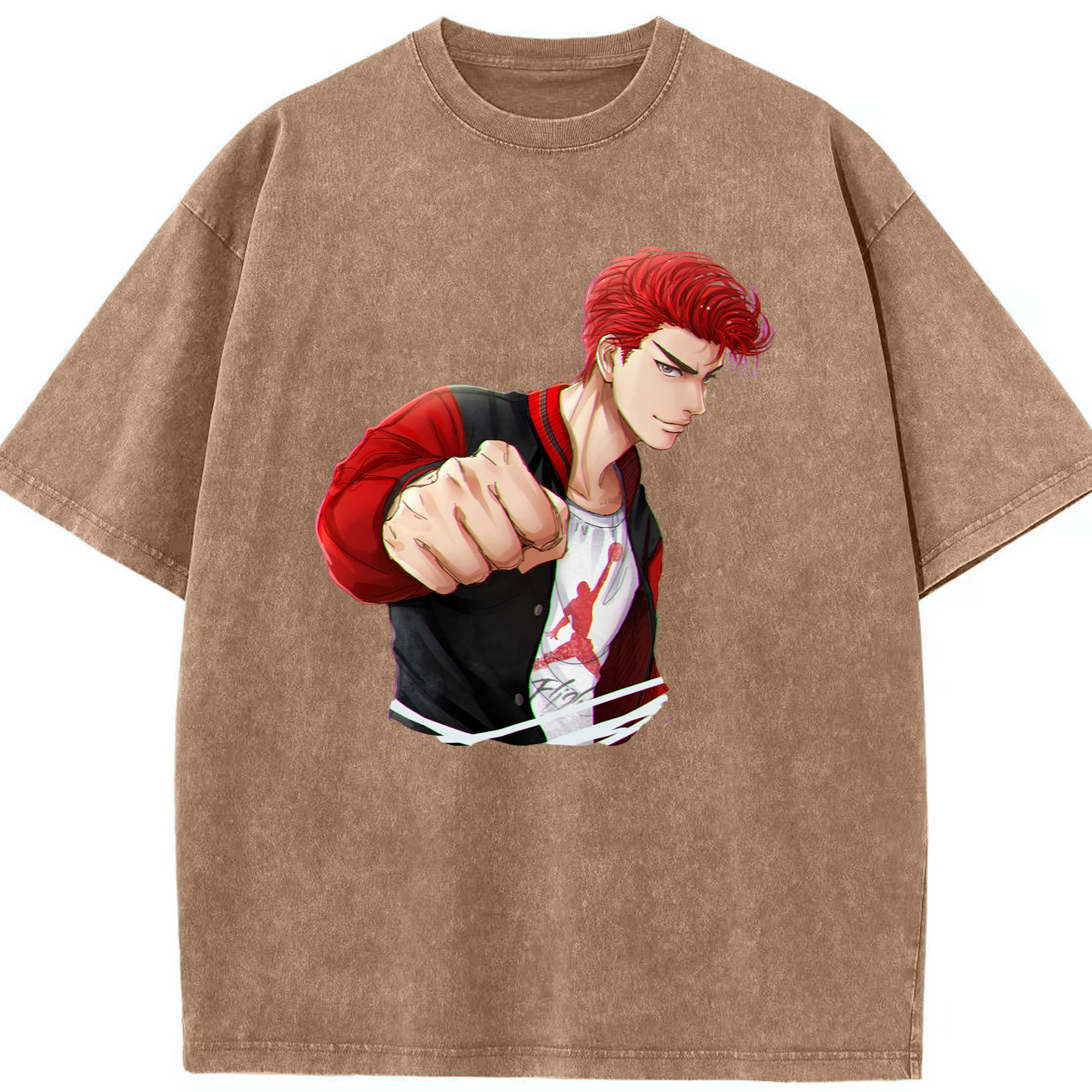 （画像用） SLAM DUNK／スラムダンク 綿100% ヴィンテージ風 半袖Tシャツ（フロントプリント）