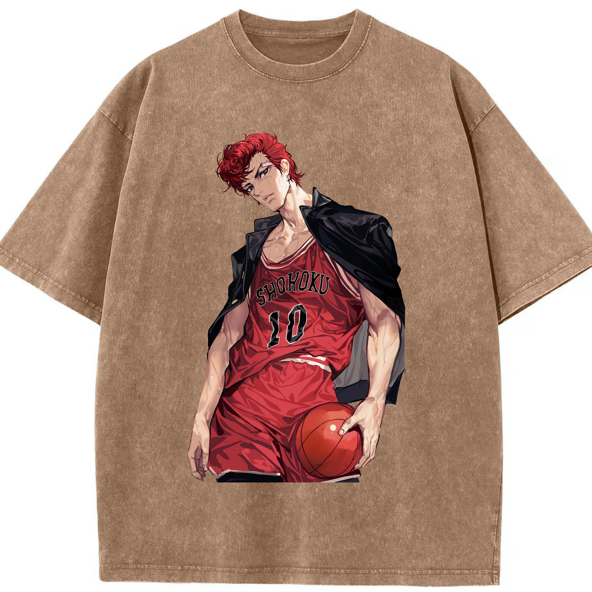 （画像用） SLAM DUNK／スラムダンク 綿100% ヴィンテージ風 半袖Tシャツ（フロントプリント）