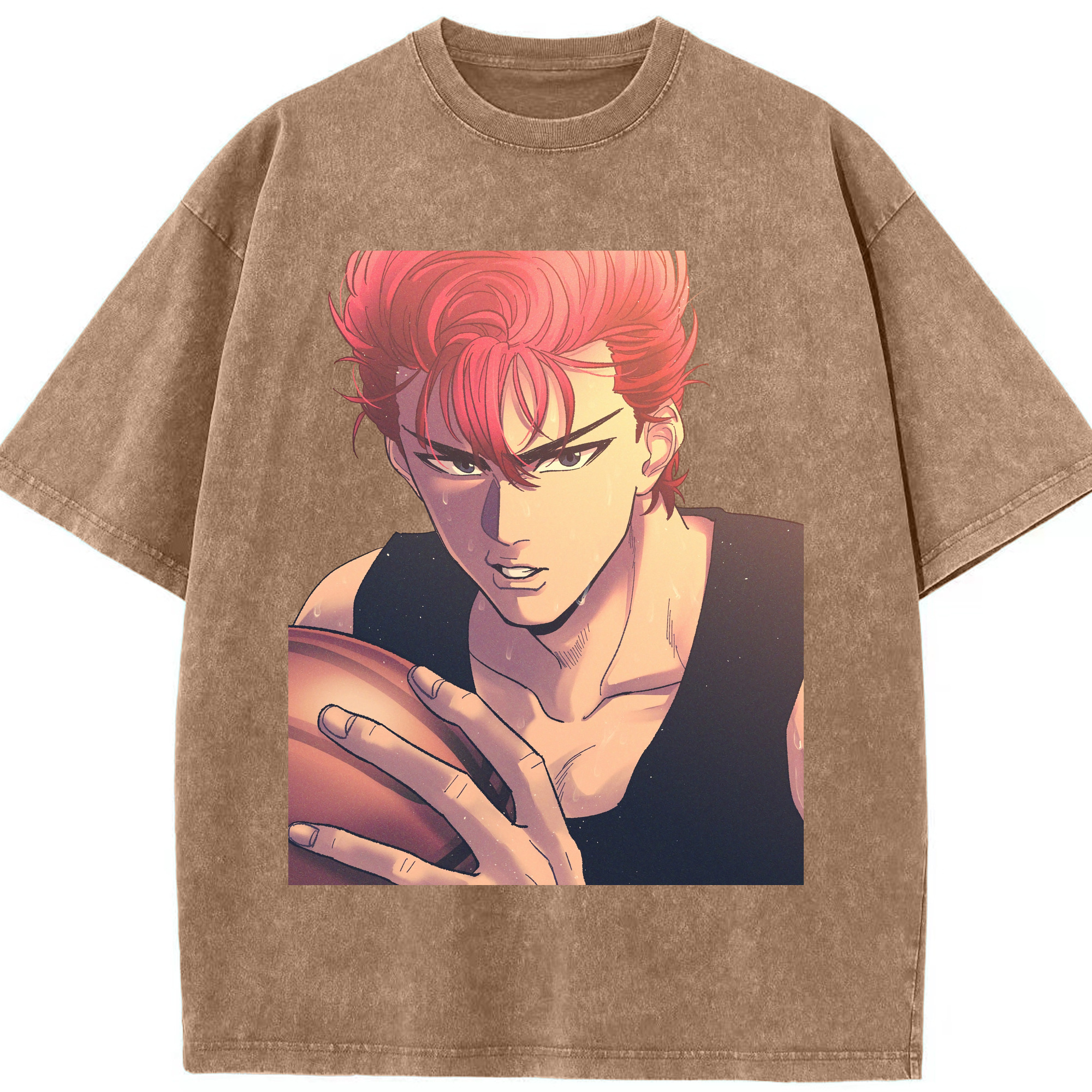 （画像用） SLAM DUNK／スラムダンク 綿100% ヴィンテージ風 半袖Tシャツ（フロントプリント）