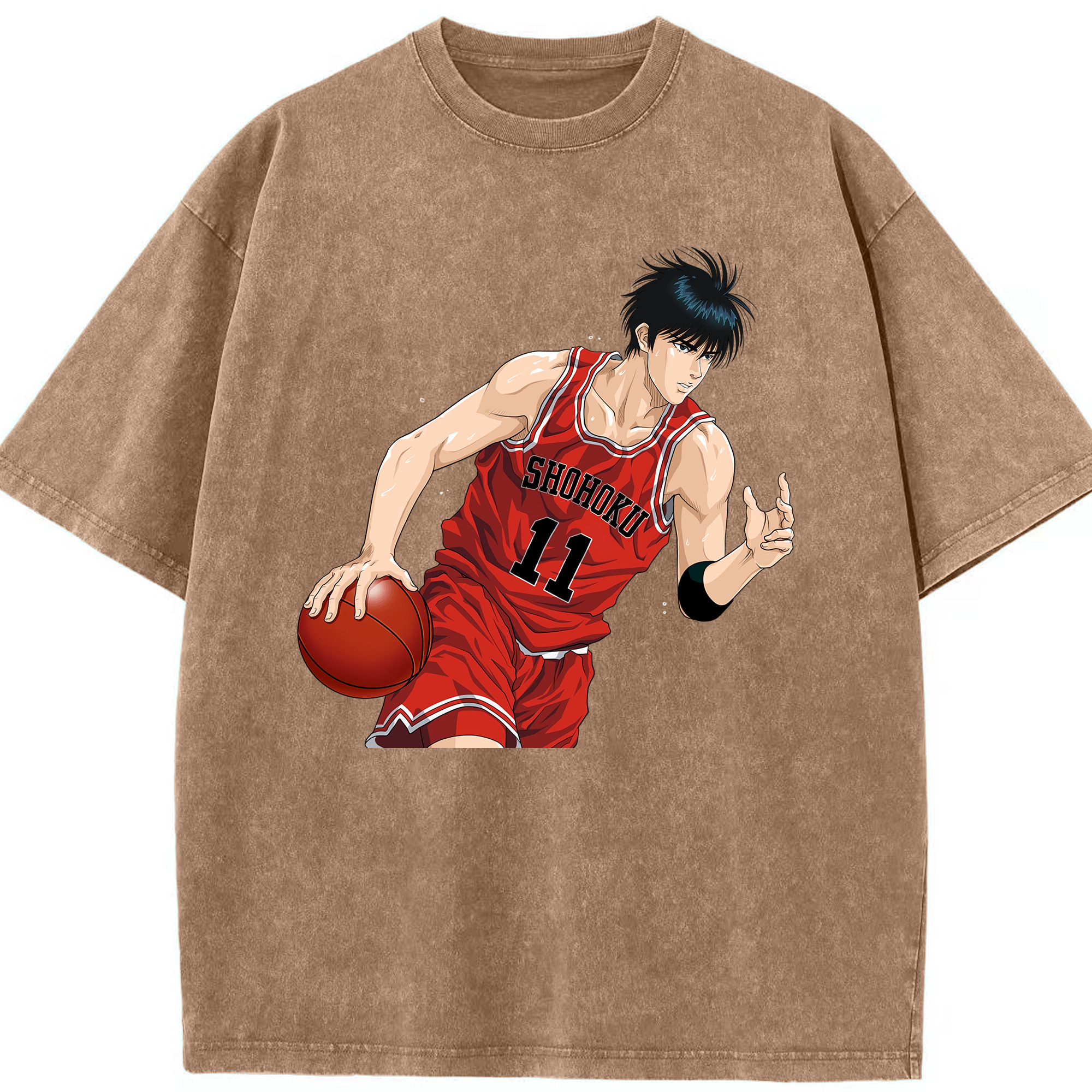 （画像用） SLAM DUNK／スラムダンク 綿100% ヴィンテージ風 半袖Tシャツ（フロントプリント）