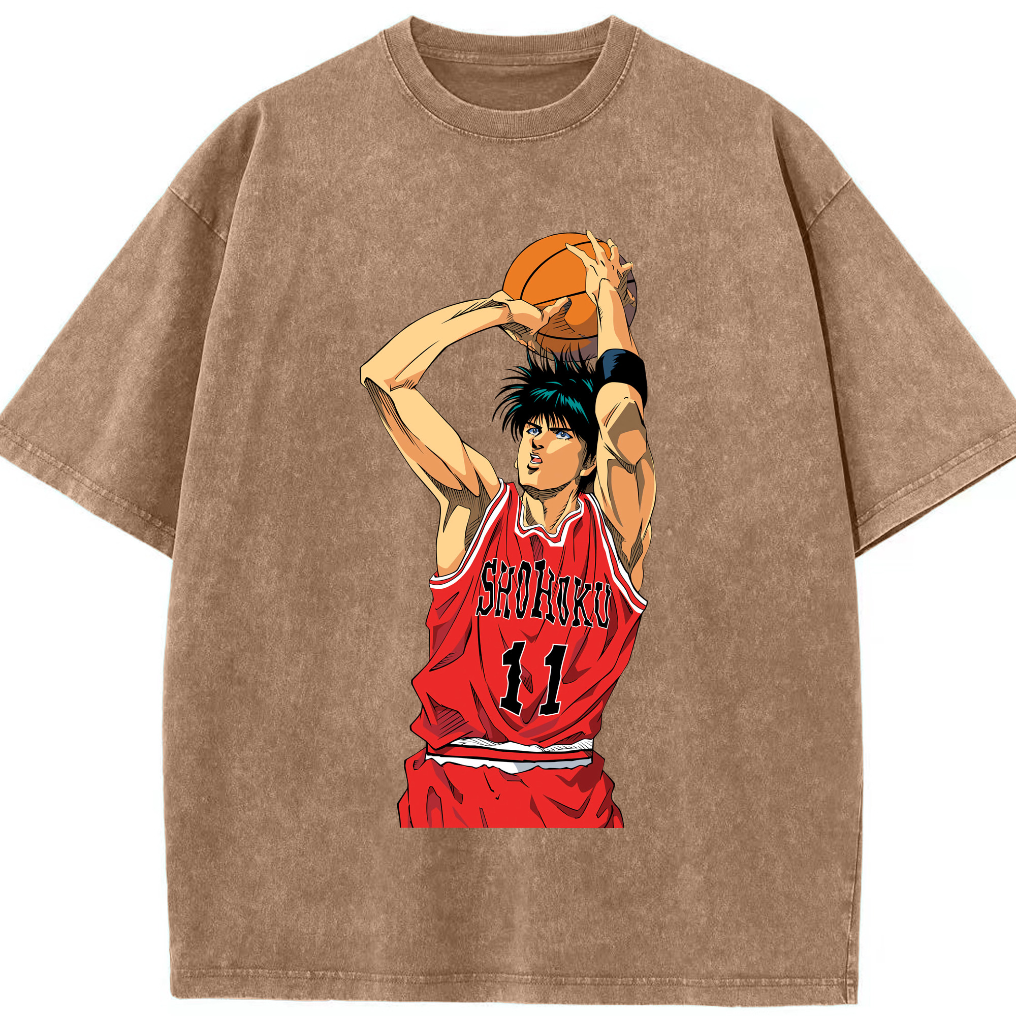 （画像用） SLAM DUNK／スラムダンク 綿100% ヴィンテージ風 半袖Tシャツ（フロントプリント）