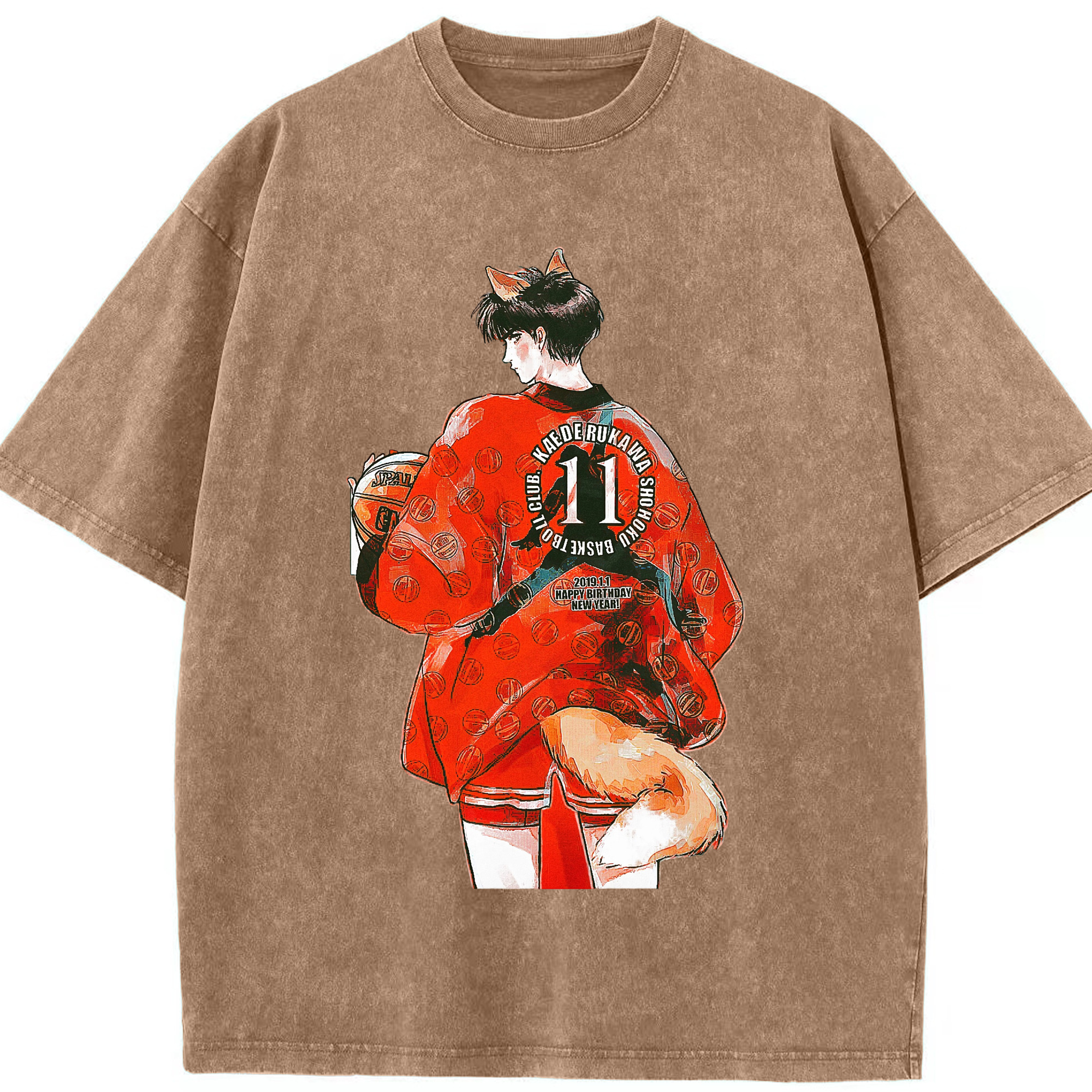 （画像用） SLAM DUNK／スラムダンク 綿100% ヴィンテージ風 半袖Tシャツ（フロントプリント）