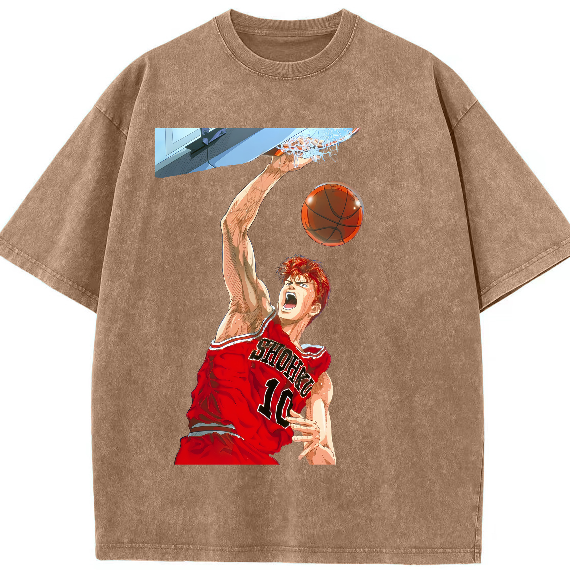 （画像用） SLAM DUNK／スラムダンク 綿100% ヴィンテージ風 半袖Tシャツ（フロントプリント）