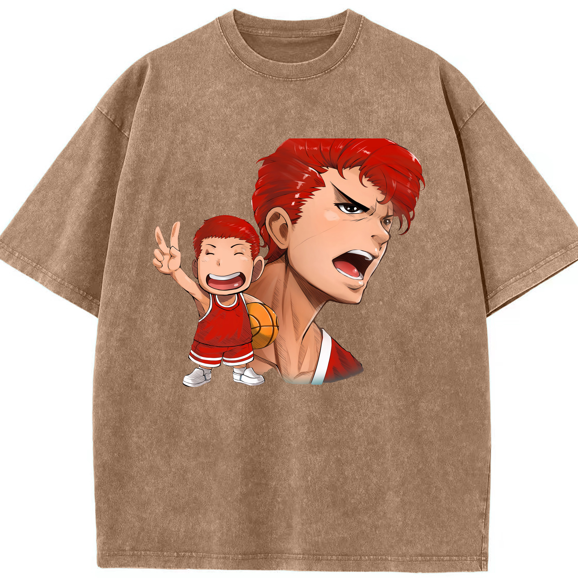 （画像用） SLAM DUNK／スラムダンク 綿100% ヴィンテージ風 半袖Tシャツ（フロントプリント）