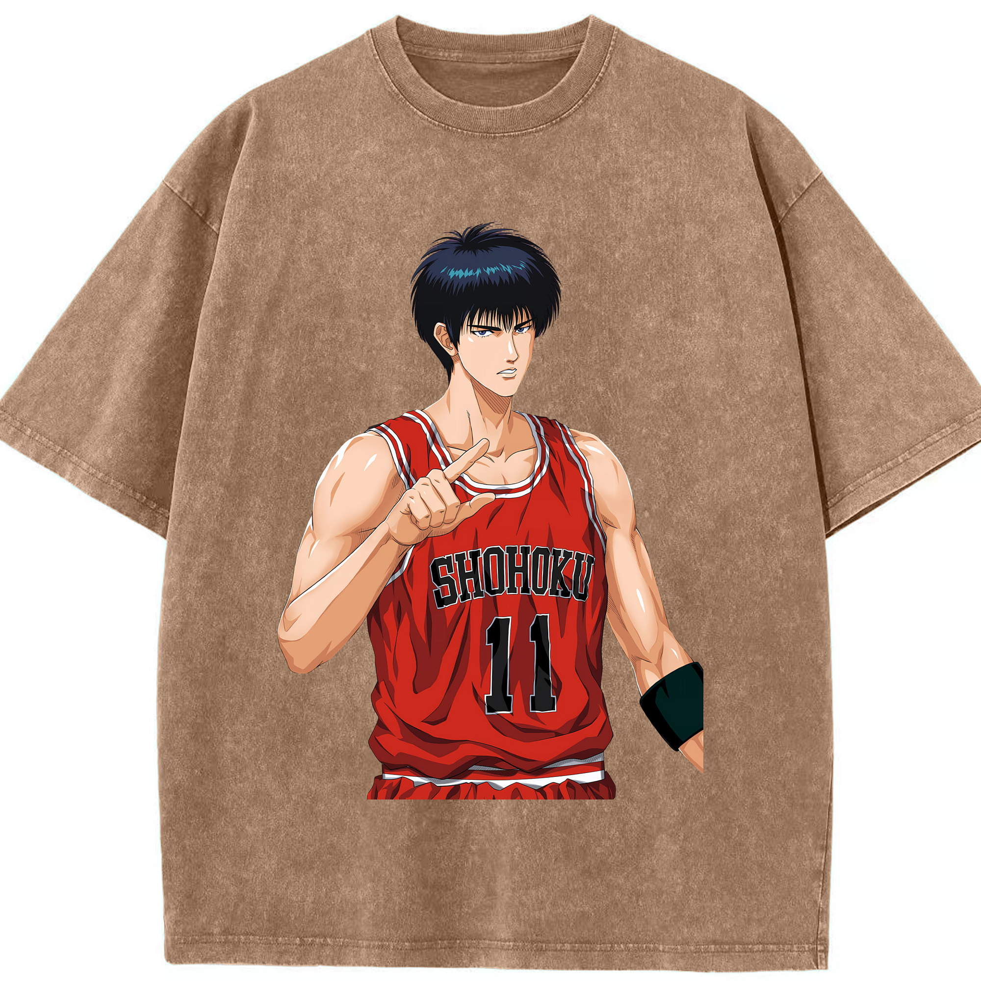 （画像用） SLAM DUNK／スラムダンク 綿100% ヴィンテージ風 半袖Tシャツ（フロントプリント）