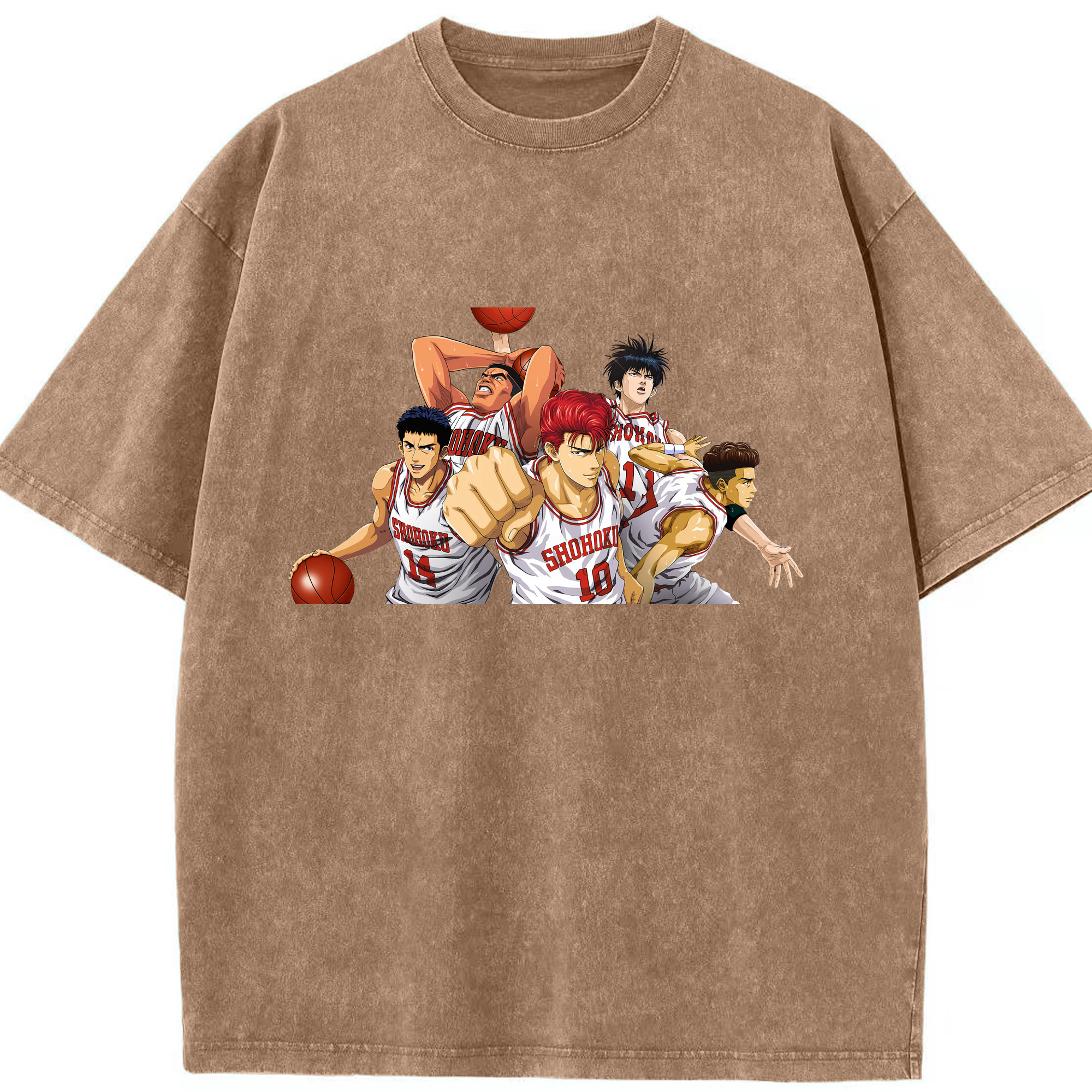 （画像用） SLAM DUNK／スラムダンク 綿100% ヴィンテージ風 半袖Tシャツ（フロントプリント）