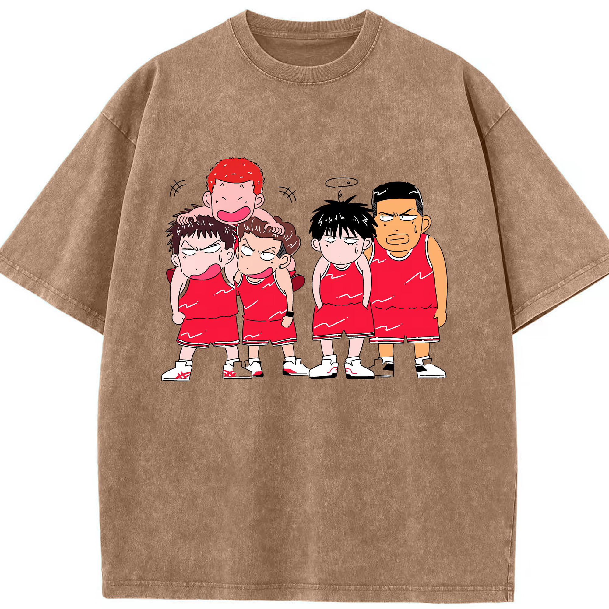 （画像用） SLAM DUNK／スラムダンク 綿100% ヴィンテージ風 半袖Tシャツ（フロントプリント）