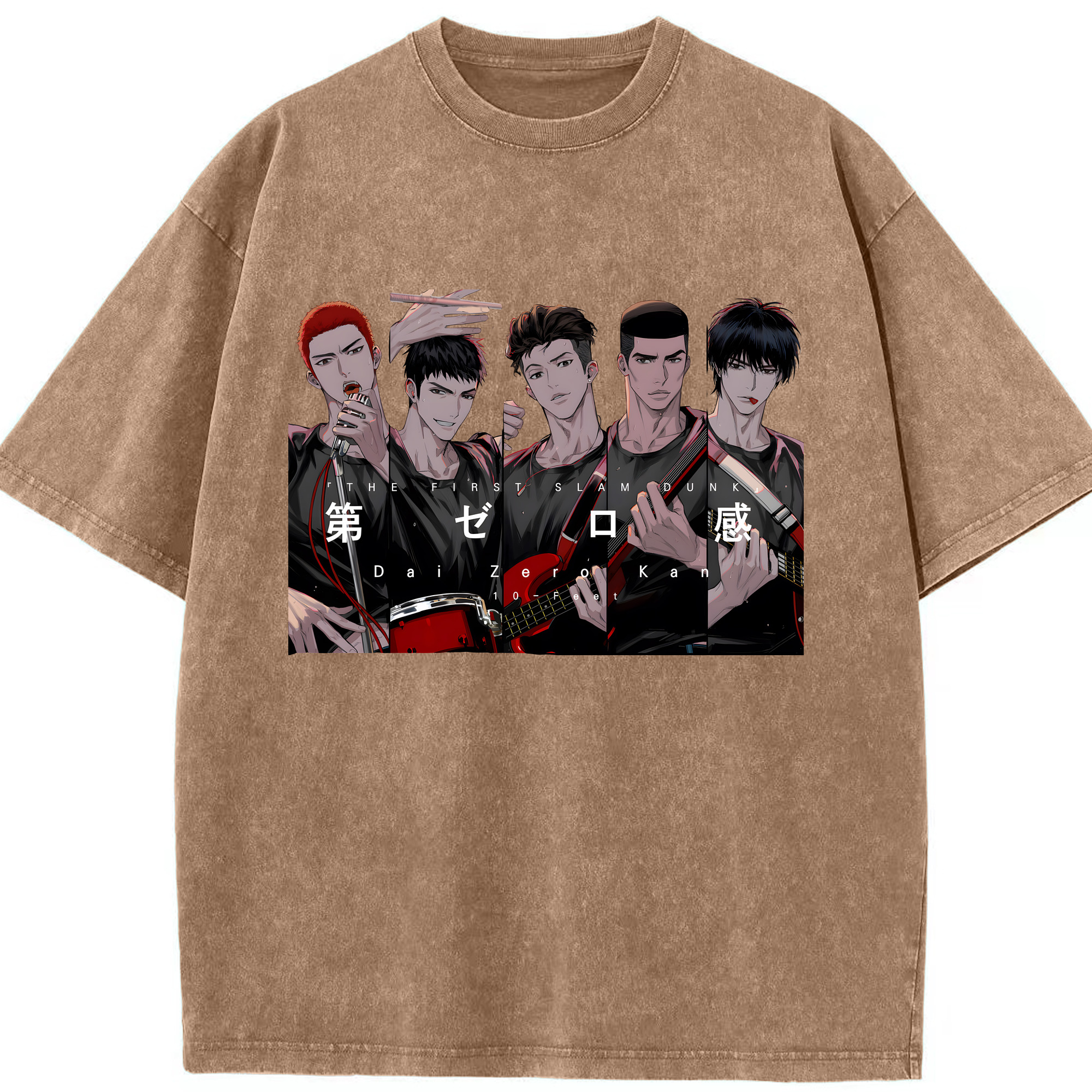 （画像用） SLAM DUNK／スラムダンク 綿100% ヴィンテージ風 半袖Tシャツ（フロントプリント）