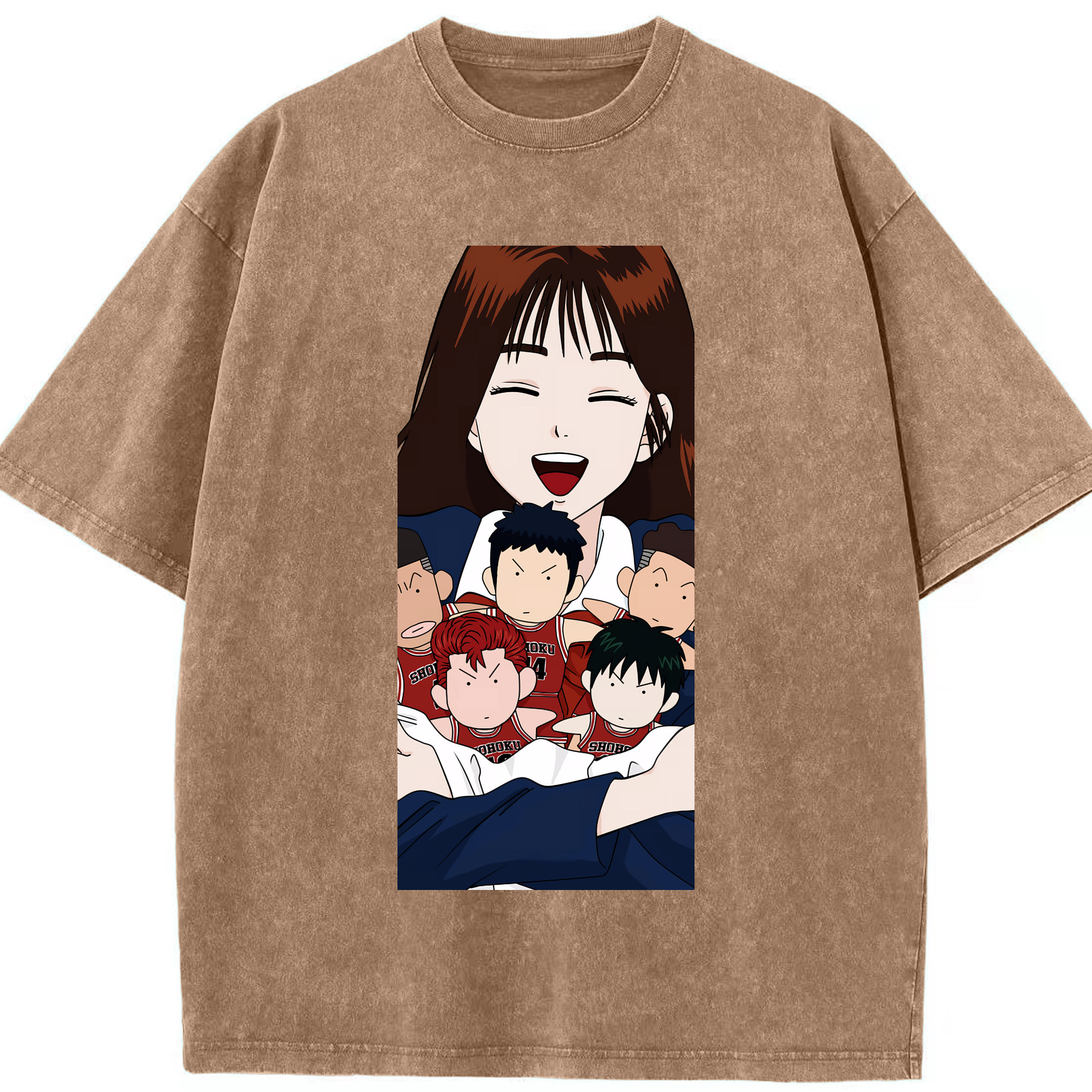 （画像用） SLAM DUNK／スラムダンク 綿100% ヴィンテージ風 半袖Tシャツ（フロントプリント）