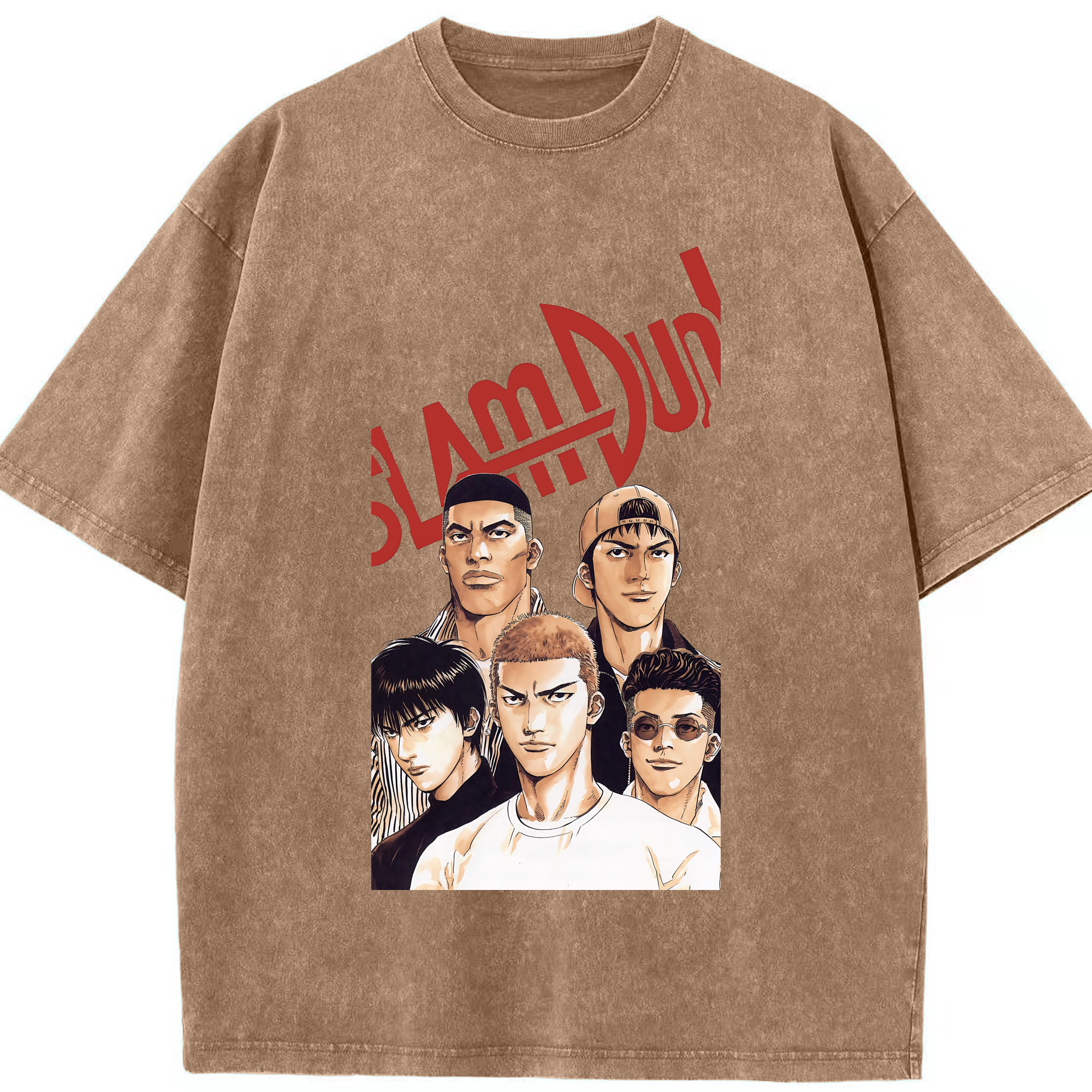 （画像用） SLAM DUNK／スラムダンク 綿100% ヴィンテージ風 半袖Tシャツ（フロントプリント）