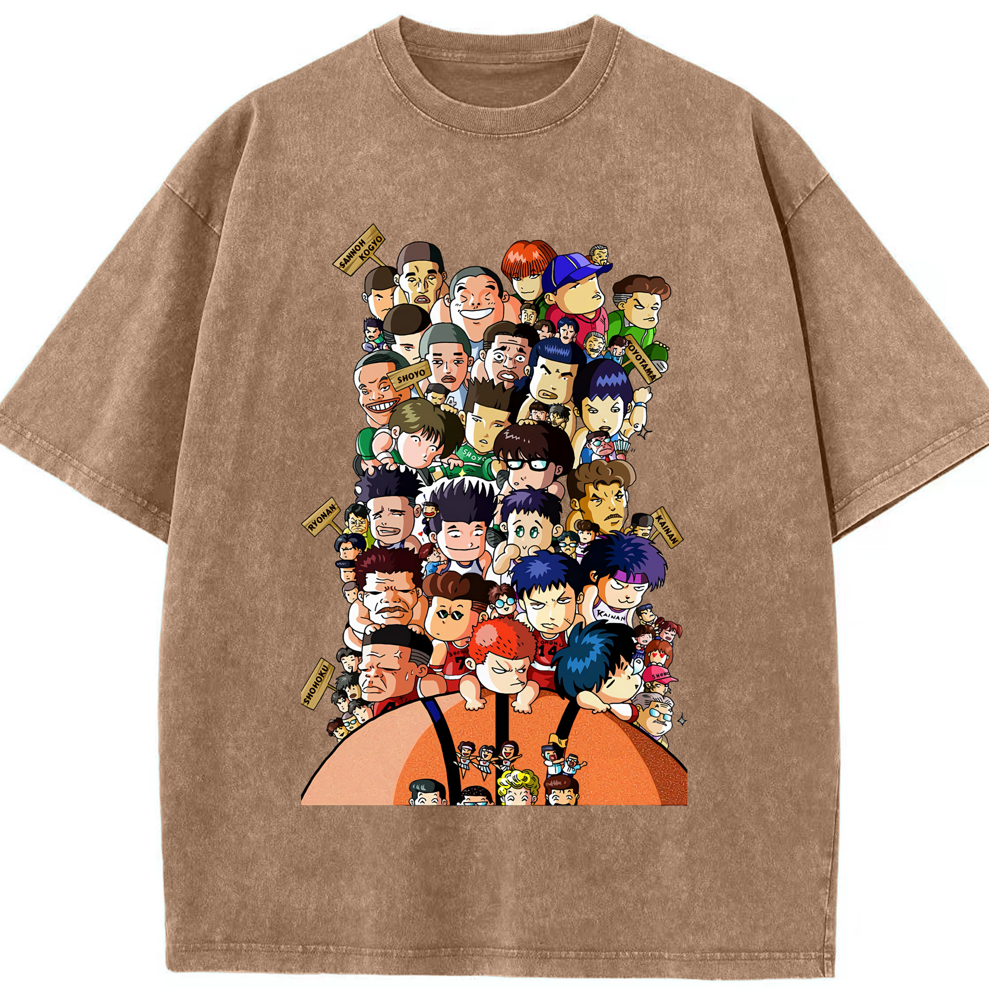 （画像用） SLAM DUNK／スラムダンク 綿100% ヴィンテージ風 半袖Tシャツ（フロントプリント）