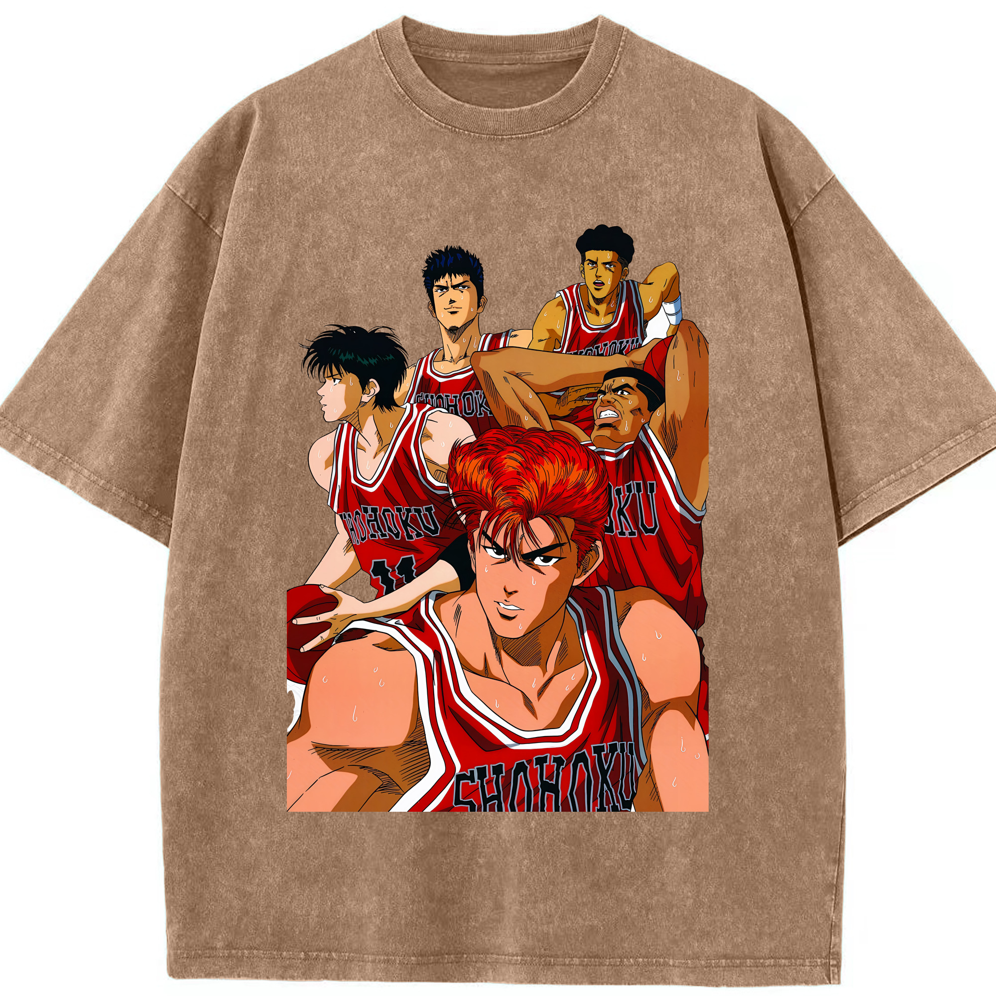 （画像用） SLAM DUNK／スラムダンク 綿100% ヴィンテージ風 半袖Tシャツ（フロントプリント）