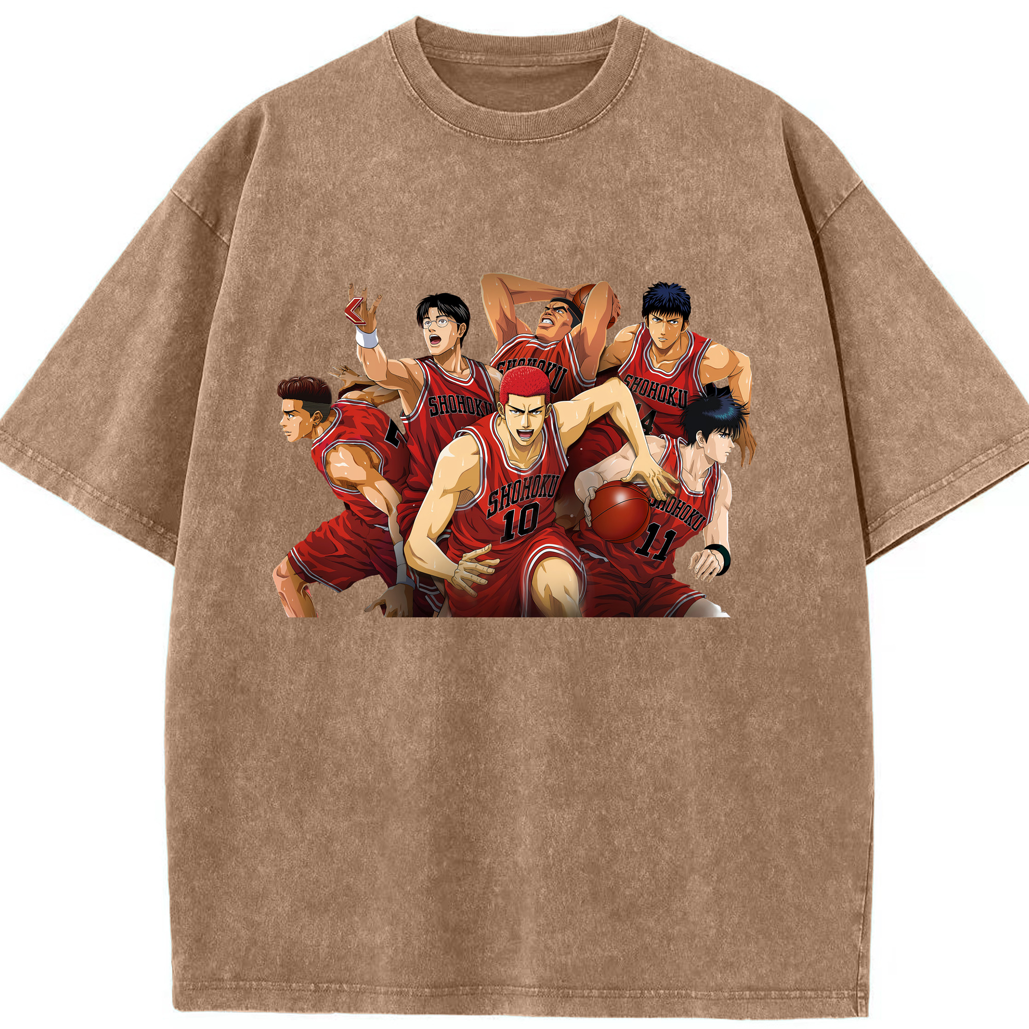 （画像用） SLAM DUNK／スラムダンク 綿100% ヴィンテージ風 半袖Tシャツ（フロントプリント）