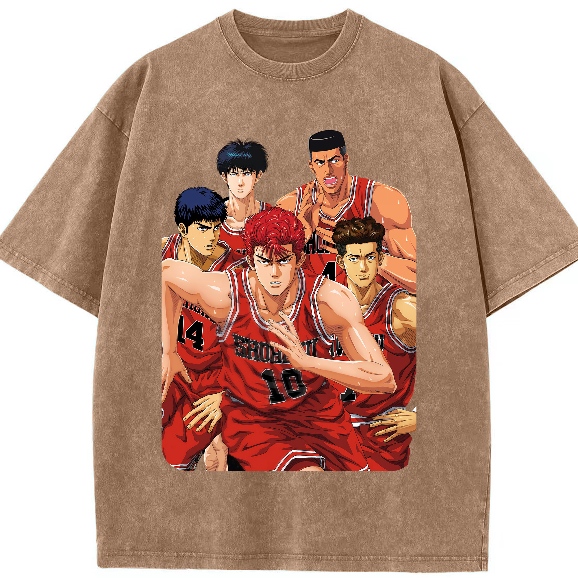 （画像用） SLAM DUNK／スラムダンク 綿100% ヴィンテージ風 半袖Tシャツ（フロントプリント）