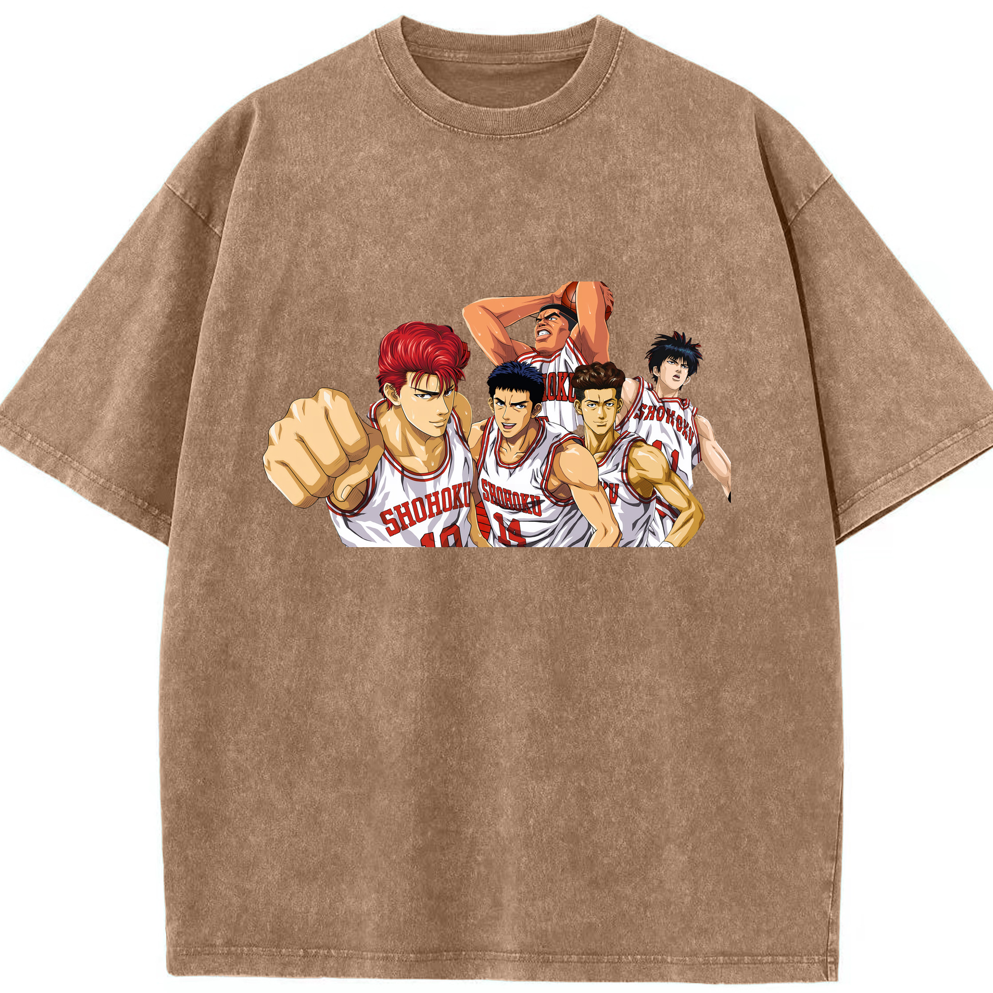 （画像用） SLAM DUNK／スラムダンク 綿100% ヴィンテージ風 半袖Tシャツ（フロントプリント）