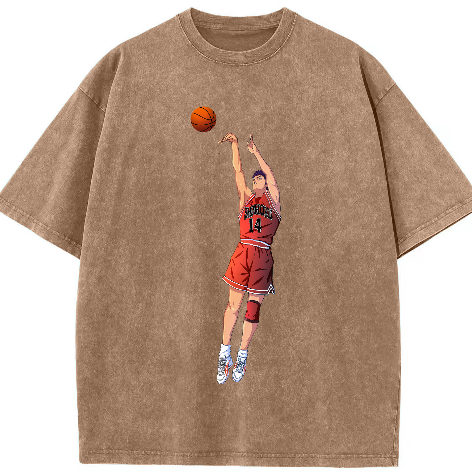 （画像用） SLAM DUNK／スラムダンク 綿100% ヴィンテージ風 半袖Tシャツ（フロントプリント）
