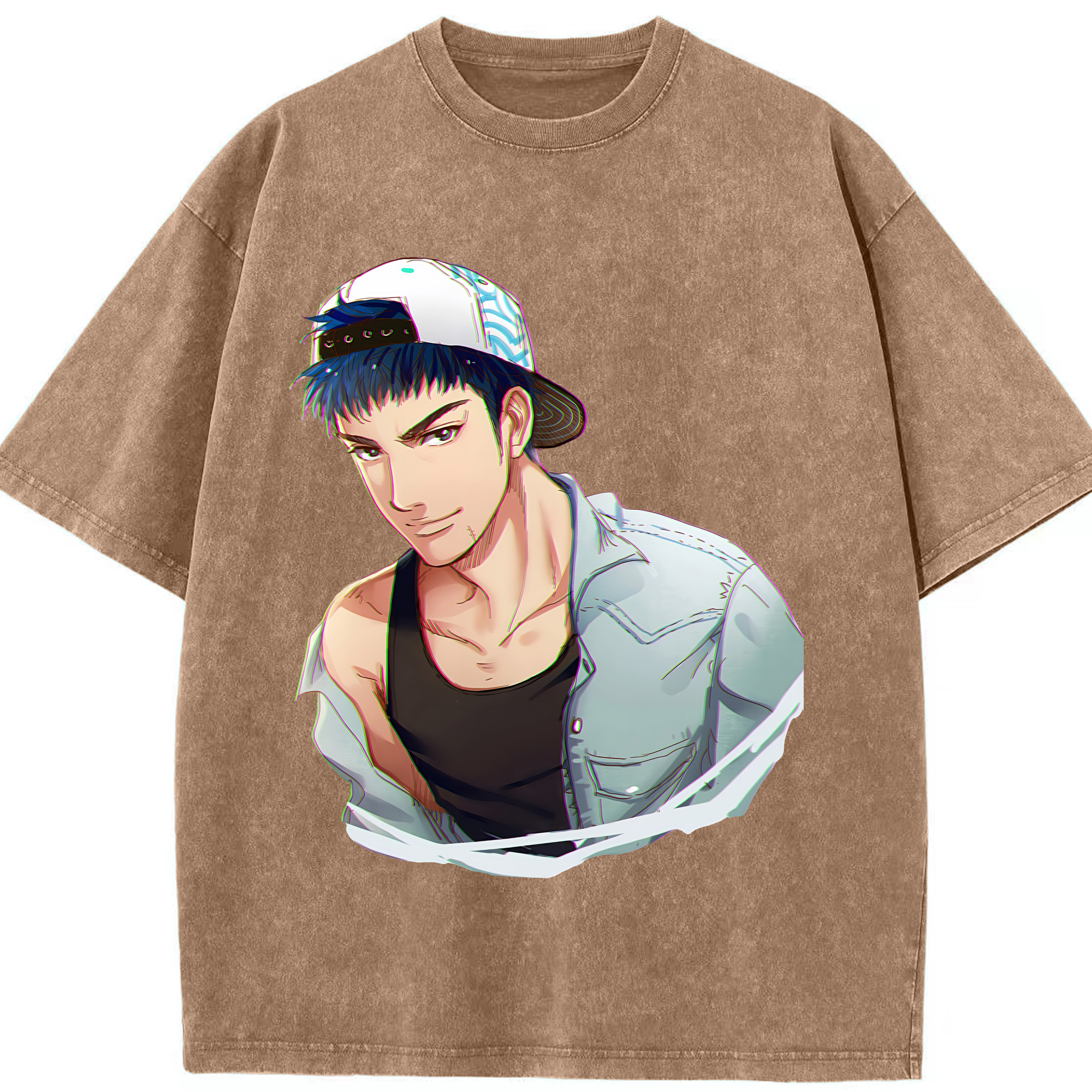 （画像用） SLAM DUNK／スラムダンク 綿100% ヴィンテージ風 半袖Tシャツ（フロントプリント）