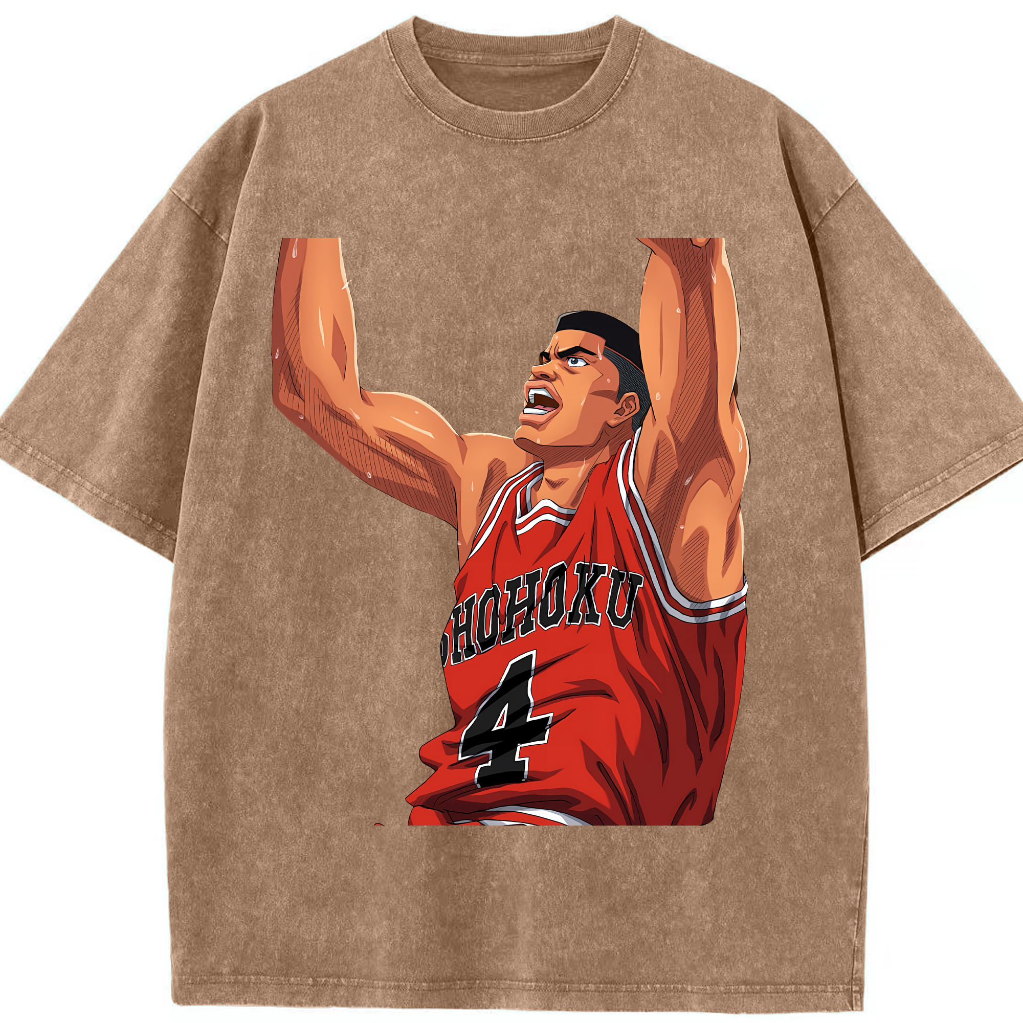 （画像用） SLAM DUNK／スラムダンク 綿100% ヴィンテージ風 半袖Tシャツ（フロントプリント）