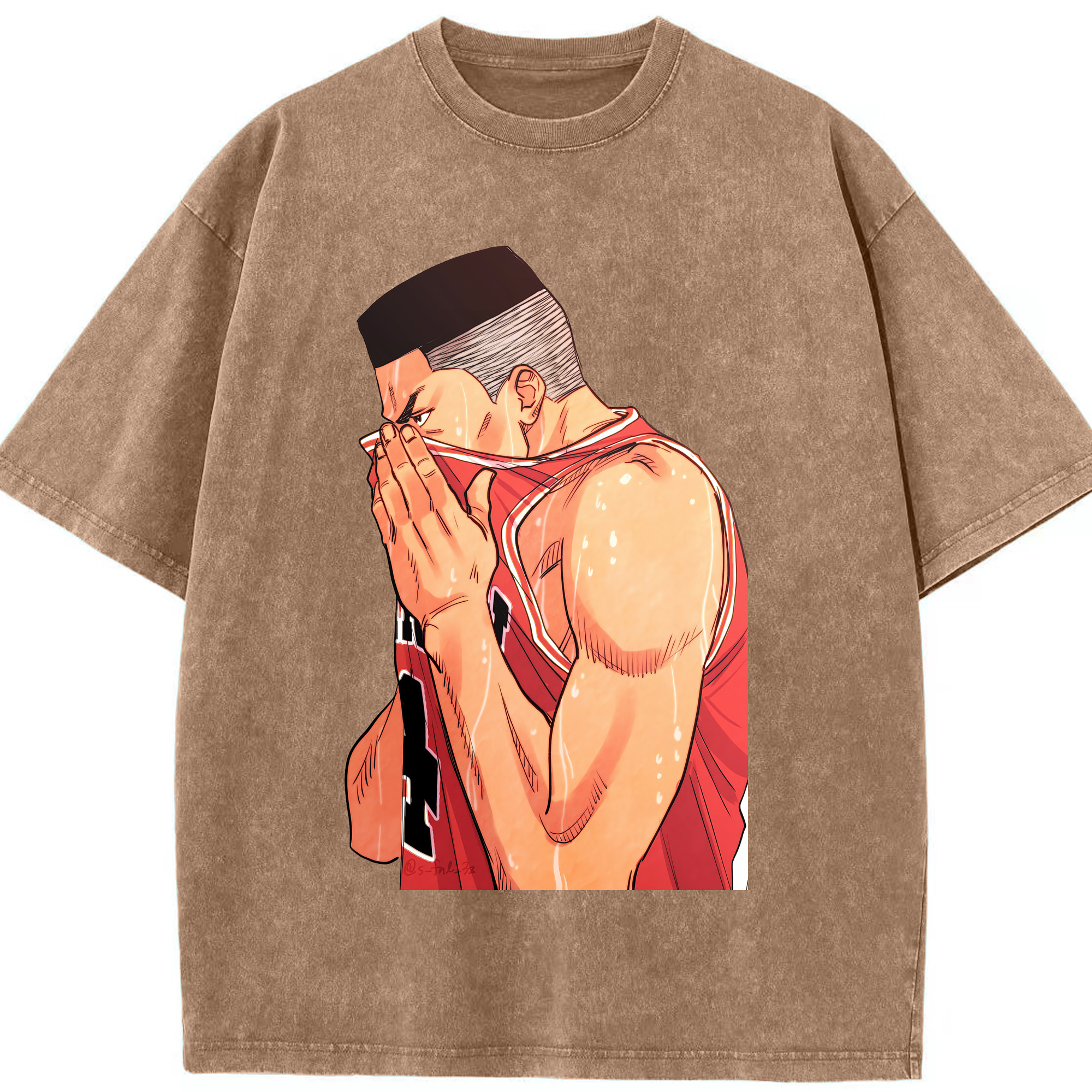 （画像用） SLAM DUNK／スラムダンク 綿100% ヴィンテージ風 半袖Tシャツ（フロントプリント）