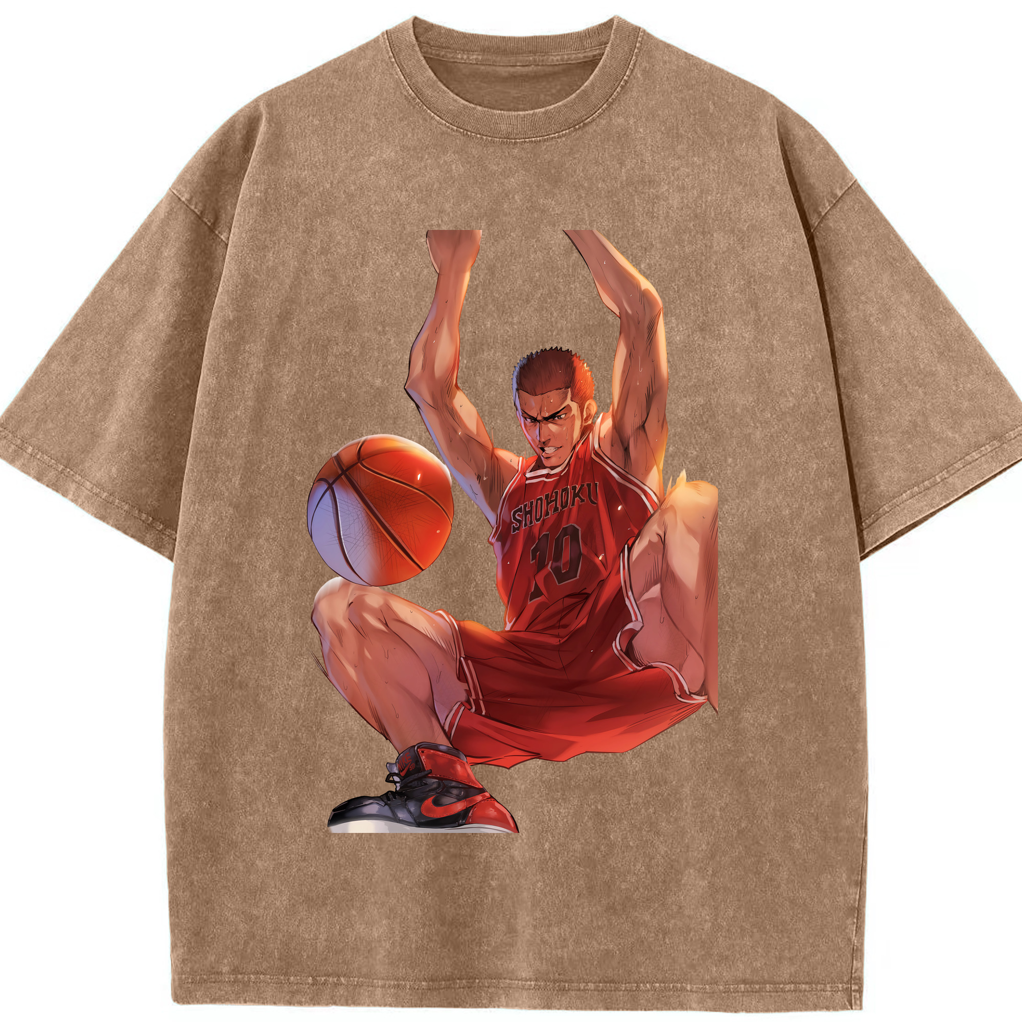 （画像用） SLAM DUNK／スラムダンク 綿100% ヴィンテージ風 半袖Tシャツ（フロントプリント）