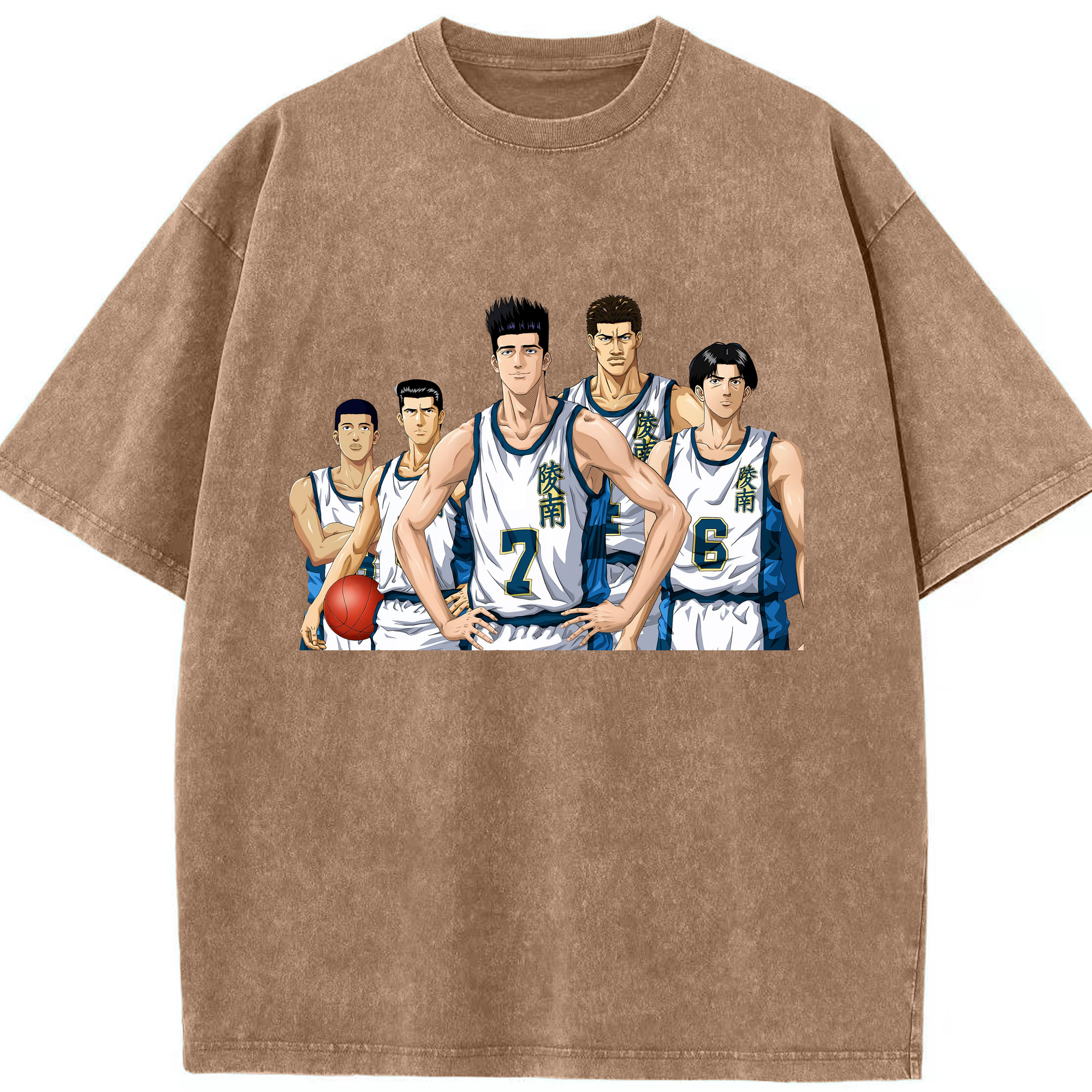 （画像用） SLAM DUNK／スラムダンク 綿100% ヴィンテージ風 半袖Tシャツ（フロントプリント）