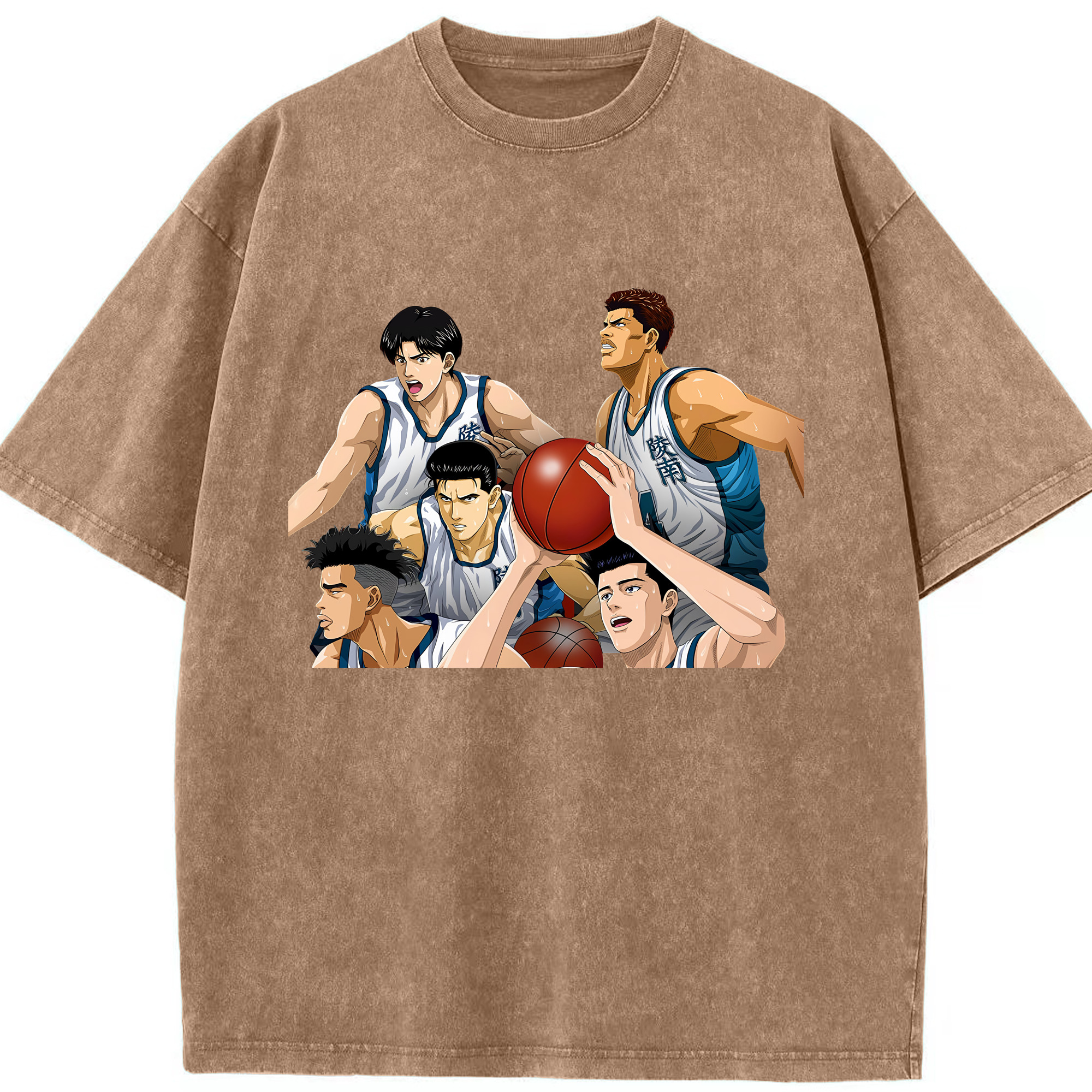 （画像用） SLAM DUNK／スラムダンク 綿100% ヴィンテージ風 半袖Tシャツ（フロントプリント）