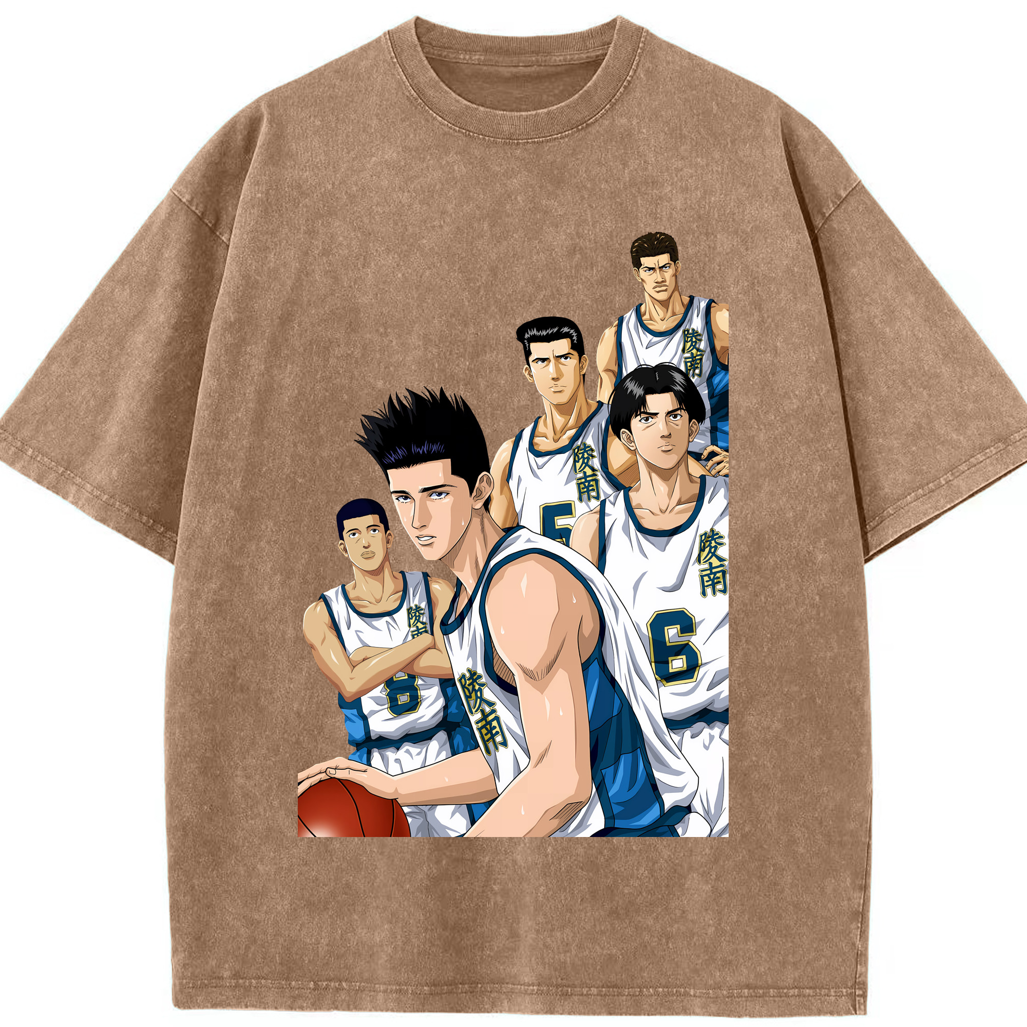（画像用） SLAM DUNK／スラムダンク 綿100% ヴィンテージ風 半袖Tシャツ（フロントプリント）