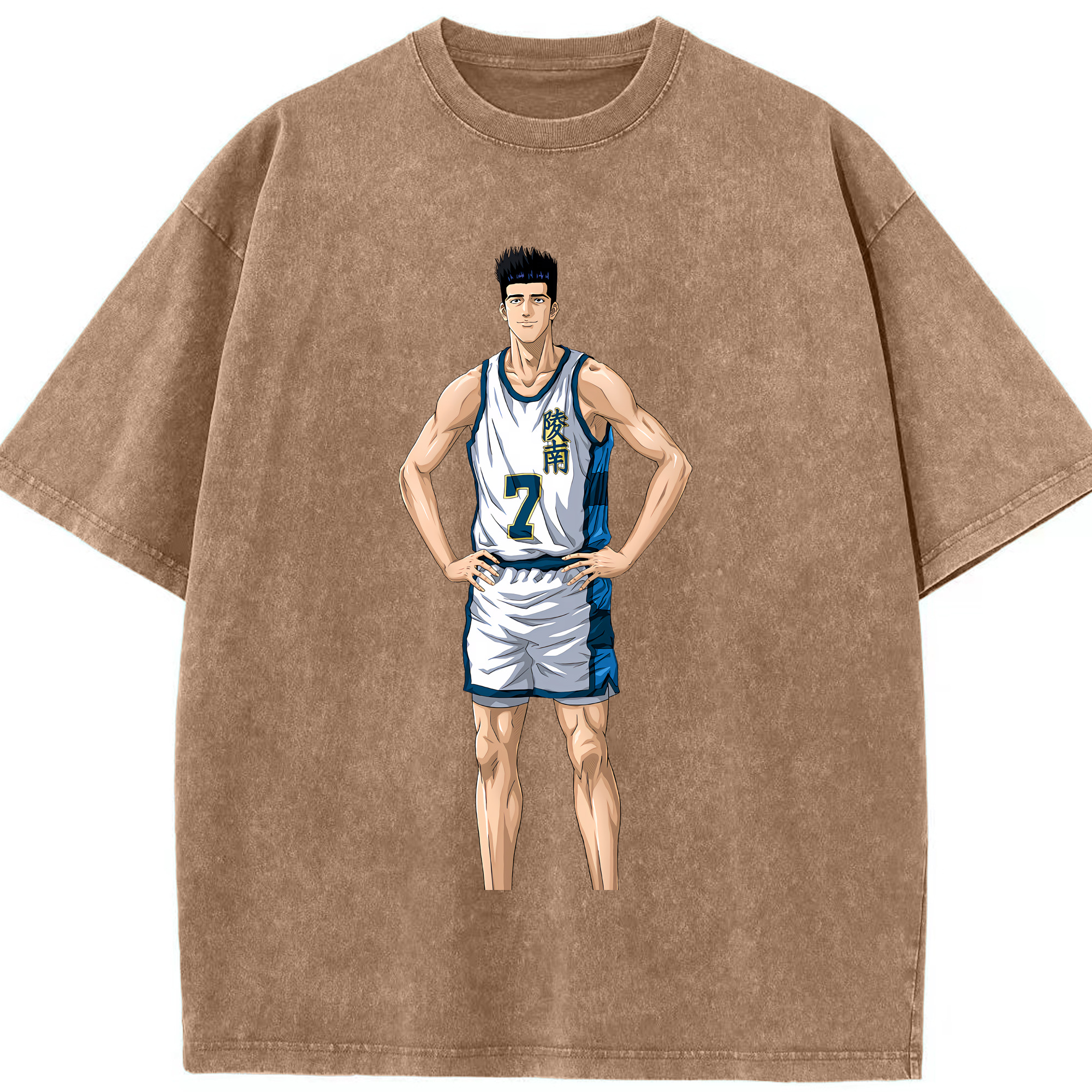 （画像用） SLAM DUNK／スラムダンク 綿100% ヴィンテージ風 半袖Tシャツ（フロントプリント）