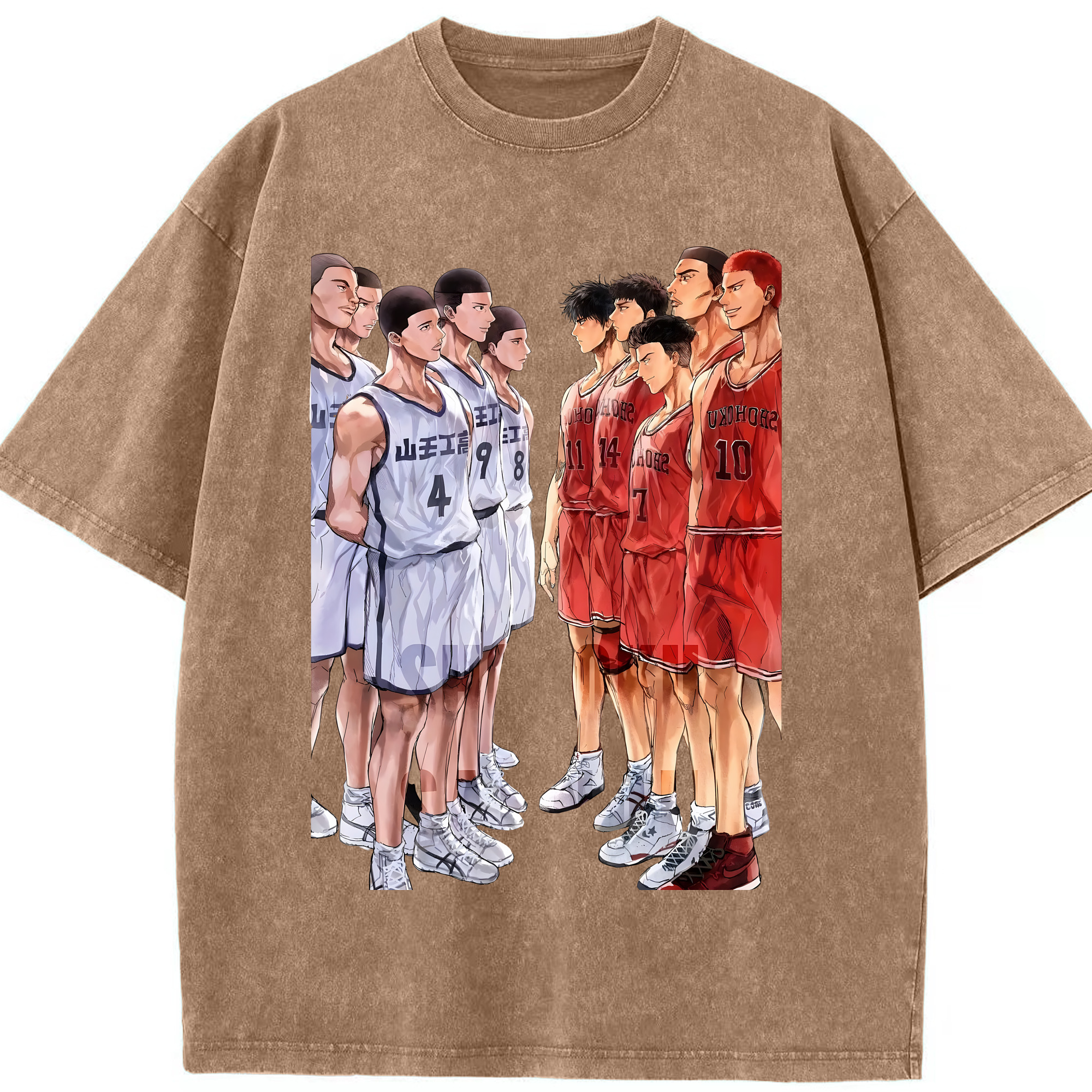 （画像用） SLAM DUNK／スラムダンク 綿100% ヴィンテージ風 半袖Tシャツ（フロントプリント）