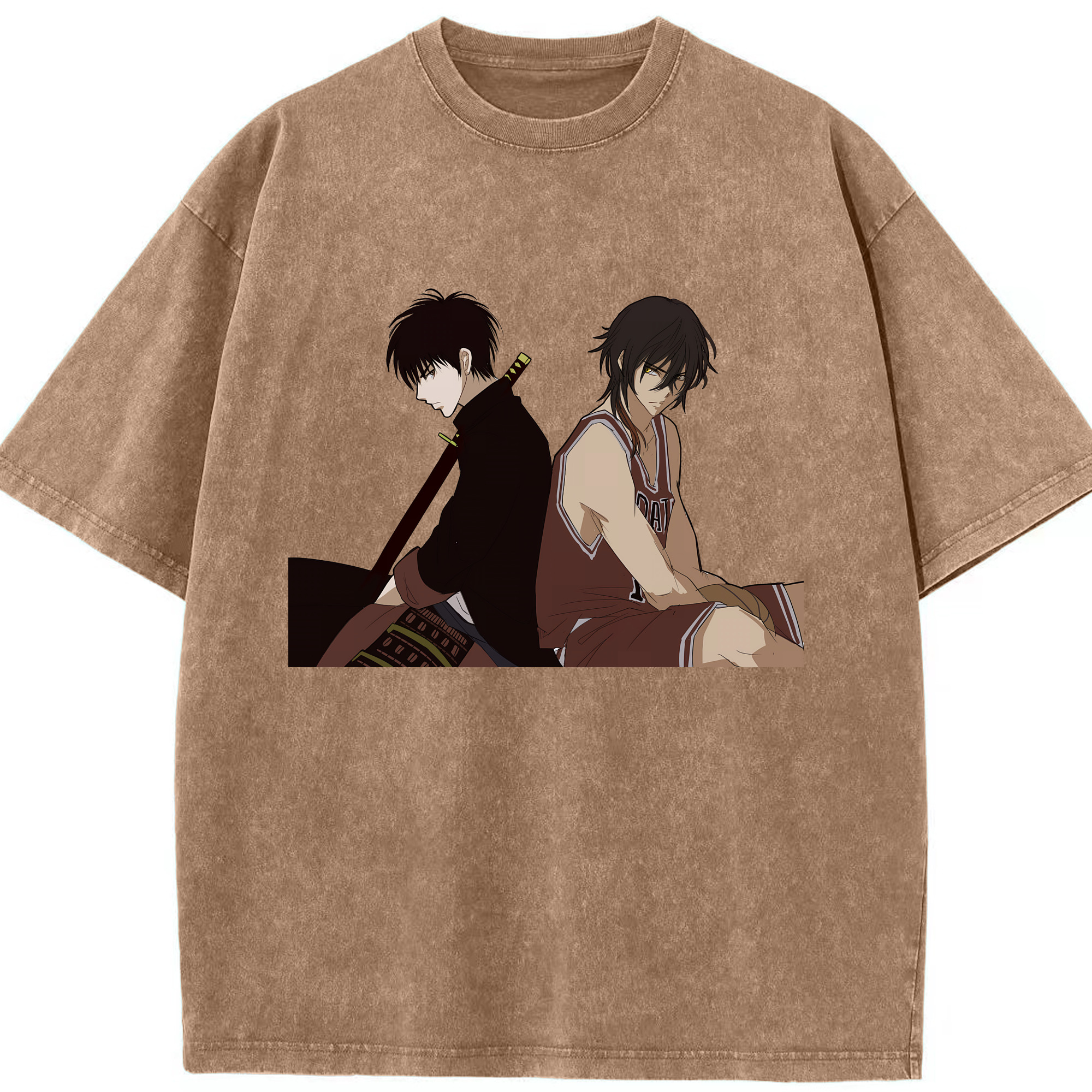 （画像用） SLAM DUNK／スラムダンク 綿100% ヴィンテージ風 半袖Tシャツ（フロントプリント）