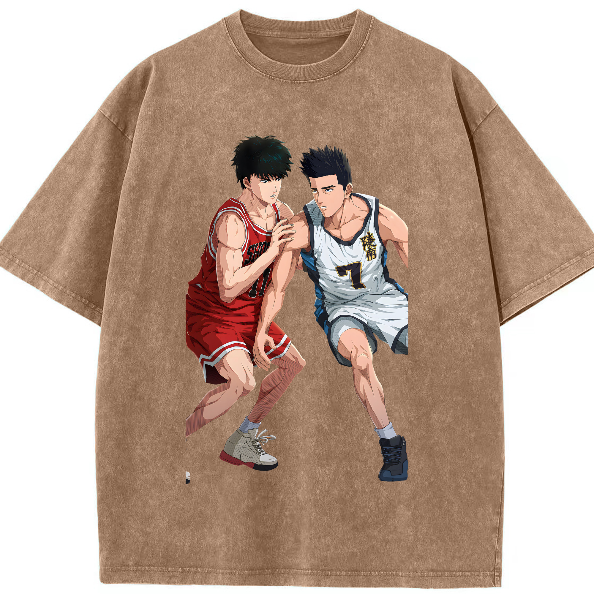 （画像用） SLAM DUNK／スラムダンク 綿100% ヴィンテージ風 半袖Tシャツ（フロントプリント）