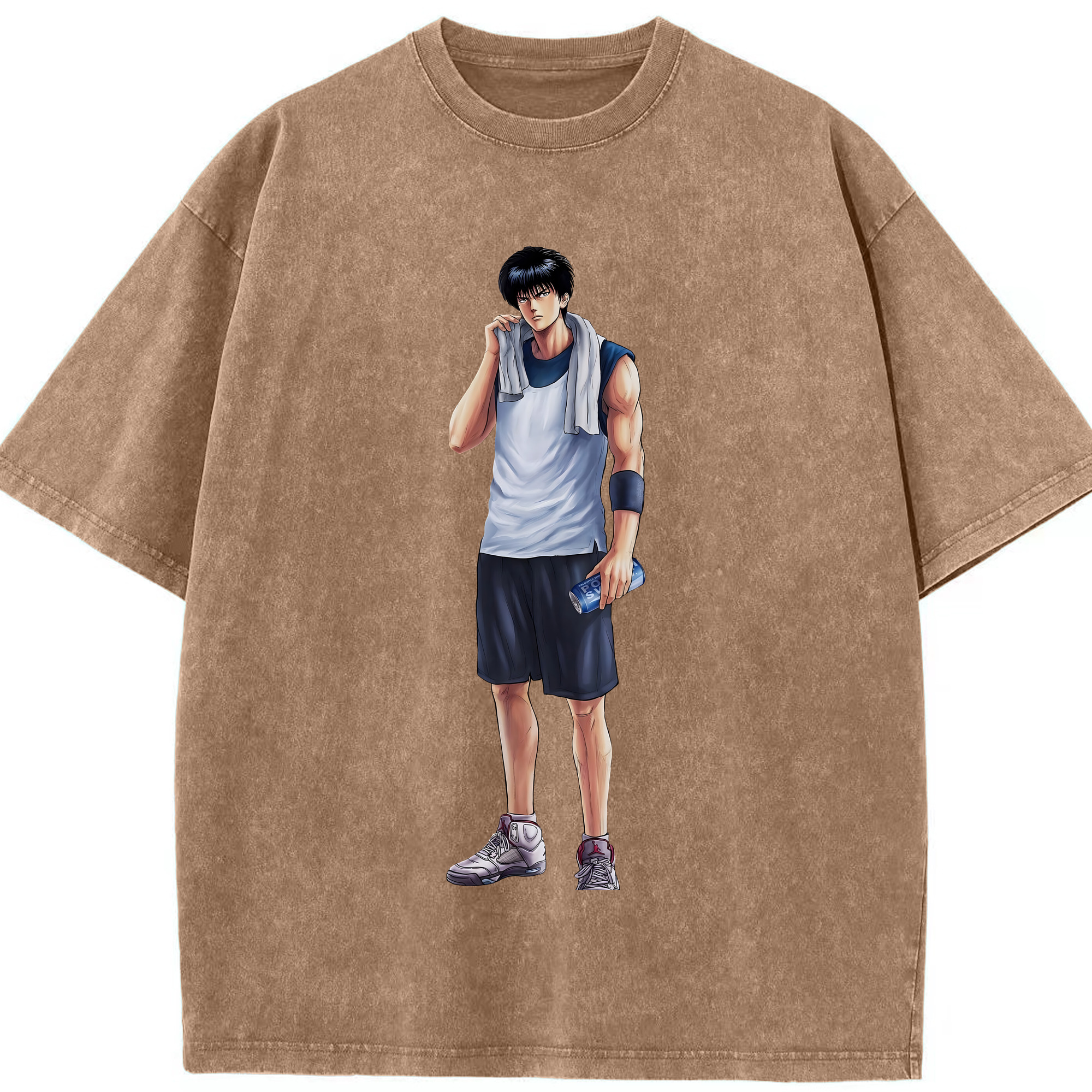 （画像用） SLAM DUNK／スラムダンク 綿100% ヴィンテージ風 半袖Tシャツ（フロントプリント）