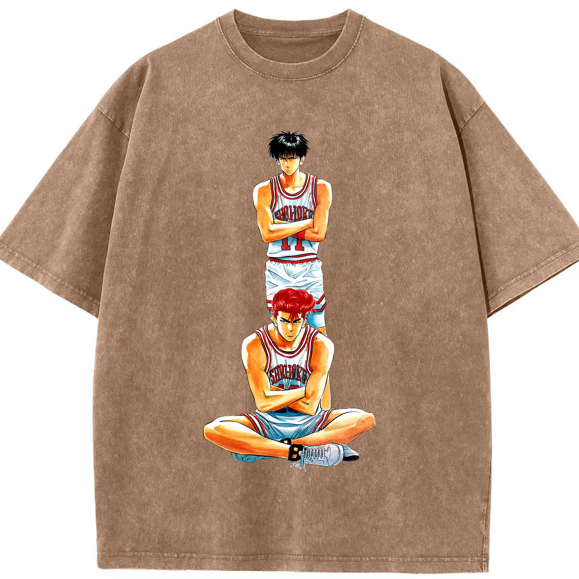 （画像用） SLAM DUNK／スラムダンク 綿100% ヴィンテージ風 半袖Tシャツ（フロントプリント）