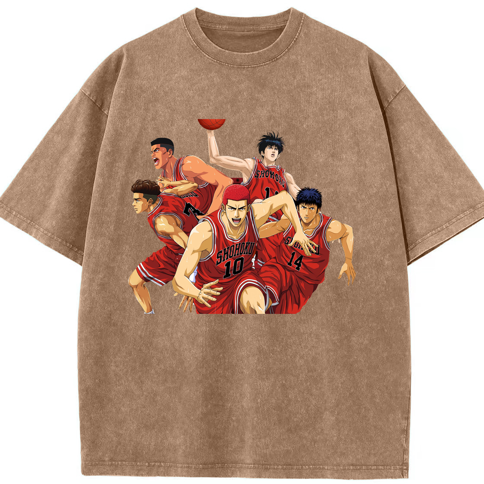 （画像用） SLAM DUNK／スラムダンク 綿100% ヴィンテージ風 半袖Tシャツ（フロントプリント）