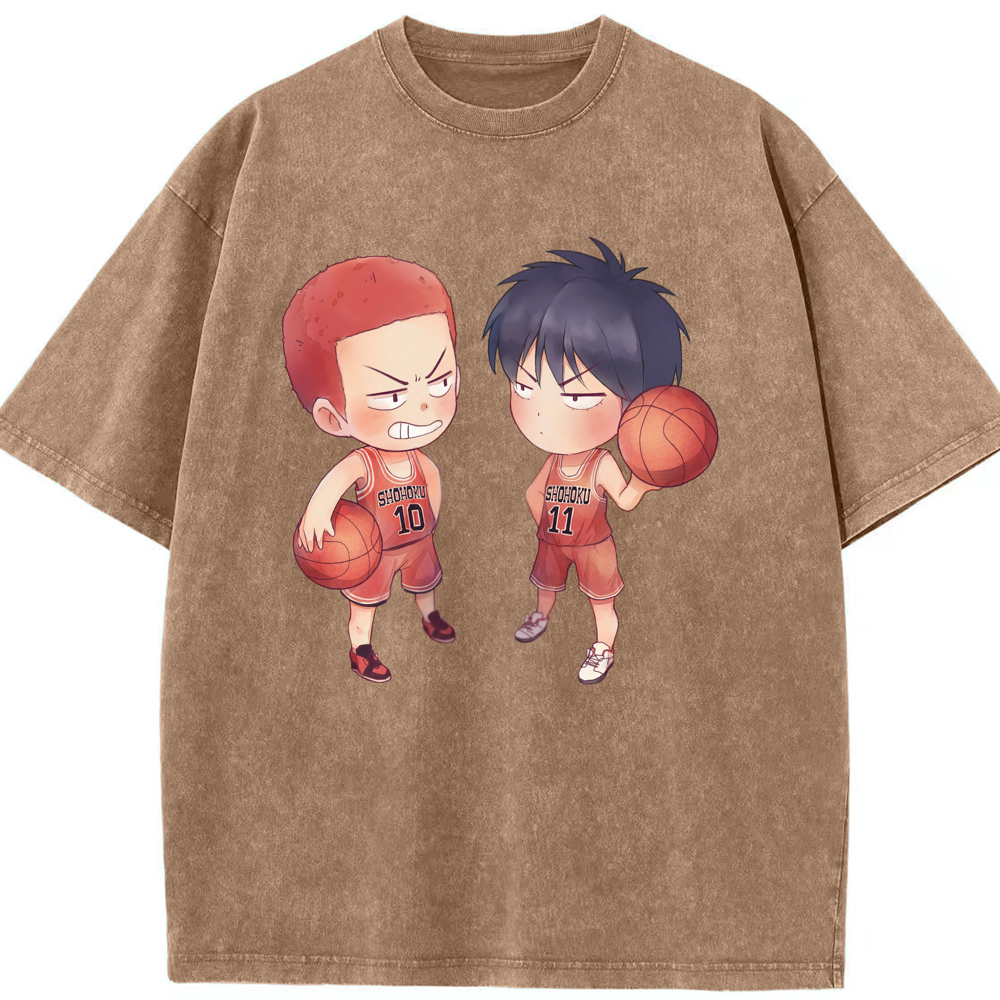 （画像用） SLAM DUNK／スラムダンク 綿100% ヴィンテージ風 半袖Tシャツ（フロントプリント）