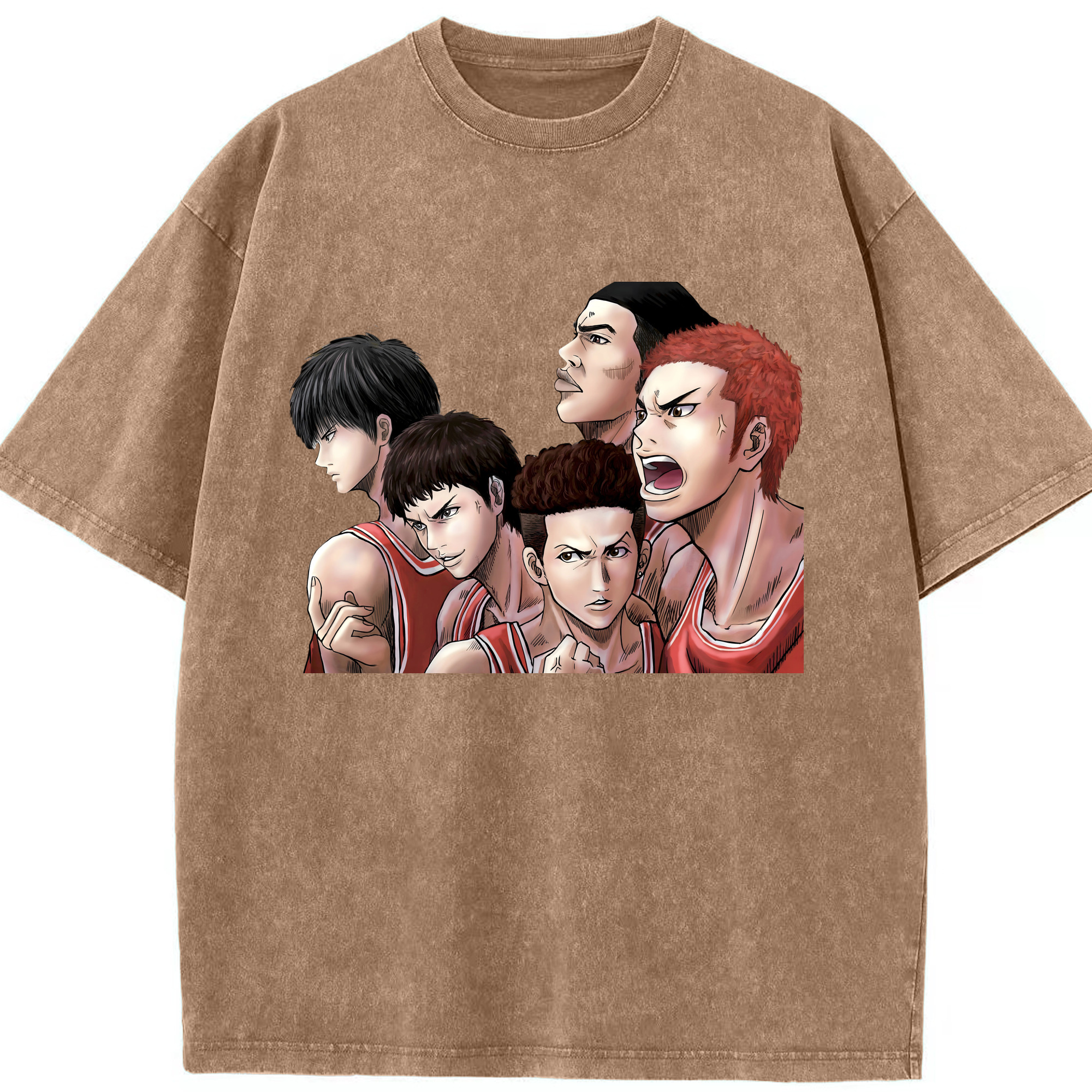 （画像用） SLAM DUNK／スラムダンク 綿100% ヴィンテージ風 半袖Tシャツ（フロントプリント）
