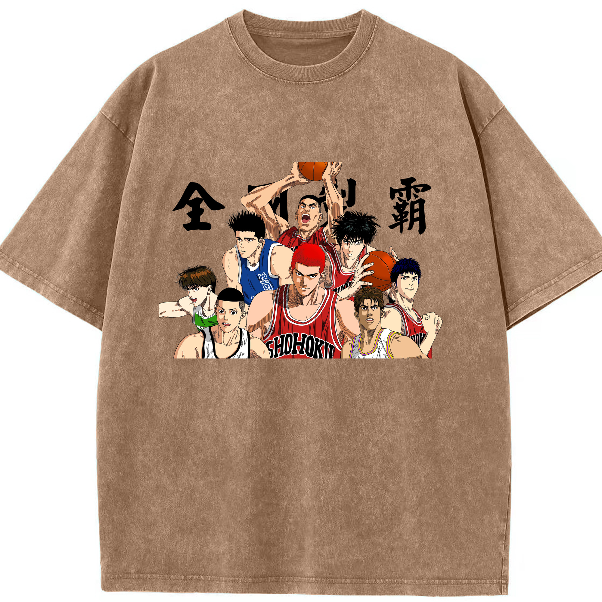 （画像用） SLAM DUNK／スラムダンク 綿100% ヴィンテージ風 半袖Tシャツ（フロントプリント）