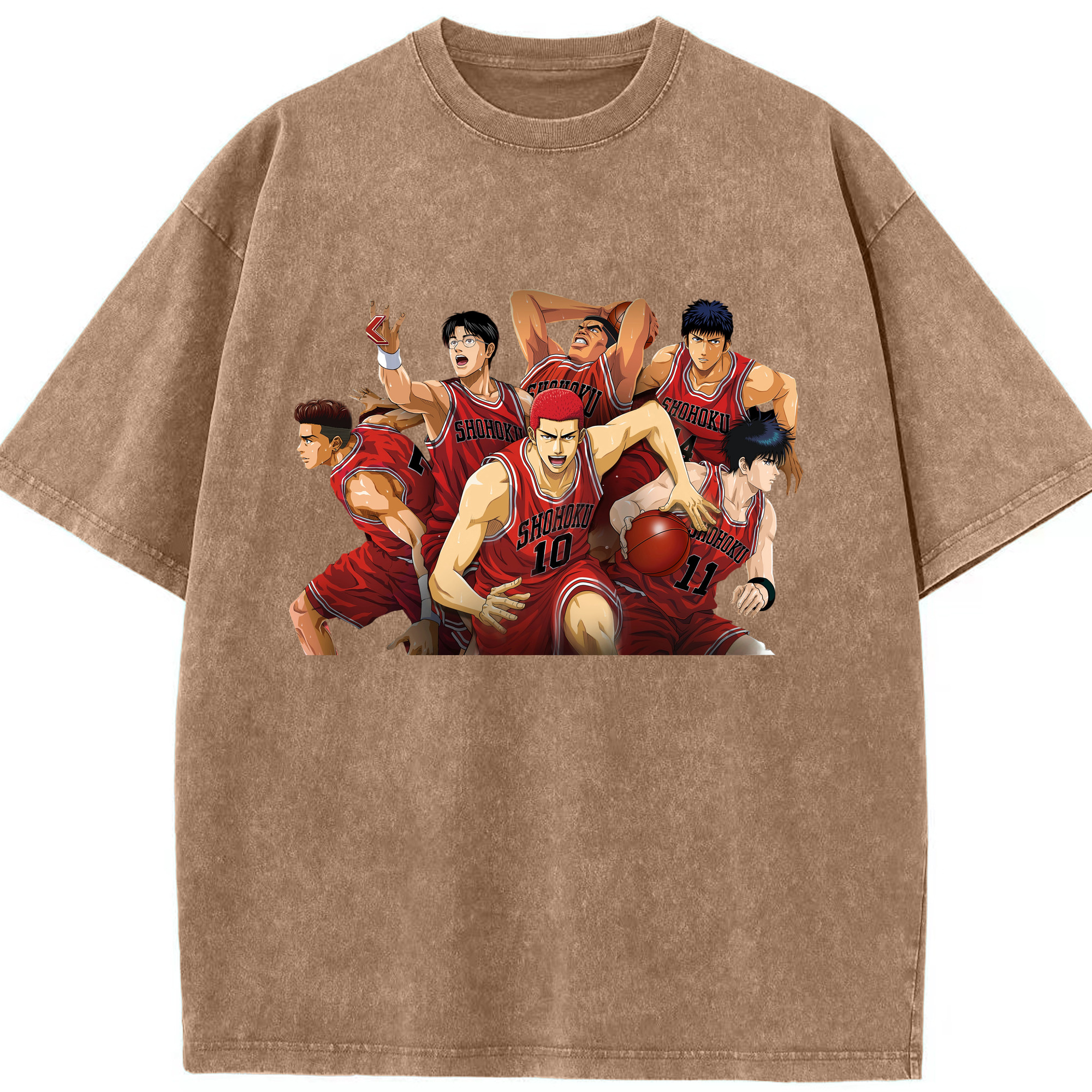 （画像用） SLAM DUNK／スラムダンク 綿100% ヴィンテージ風 半袖Tシャツ（フロントプリント）