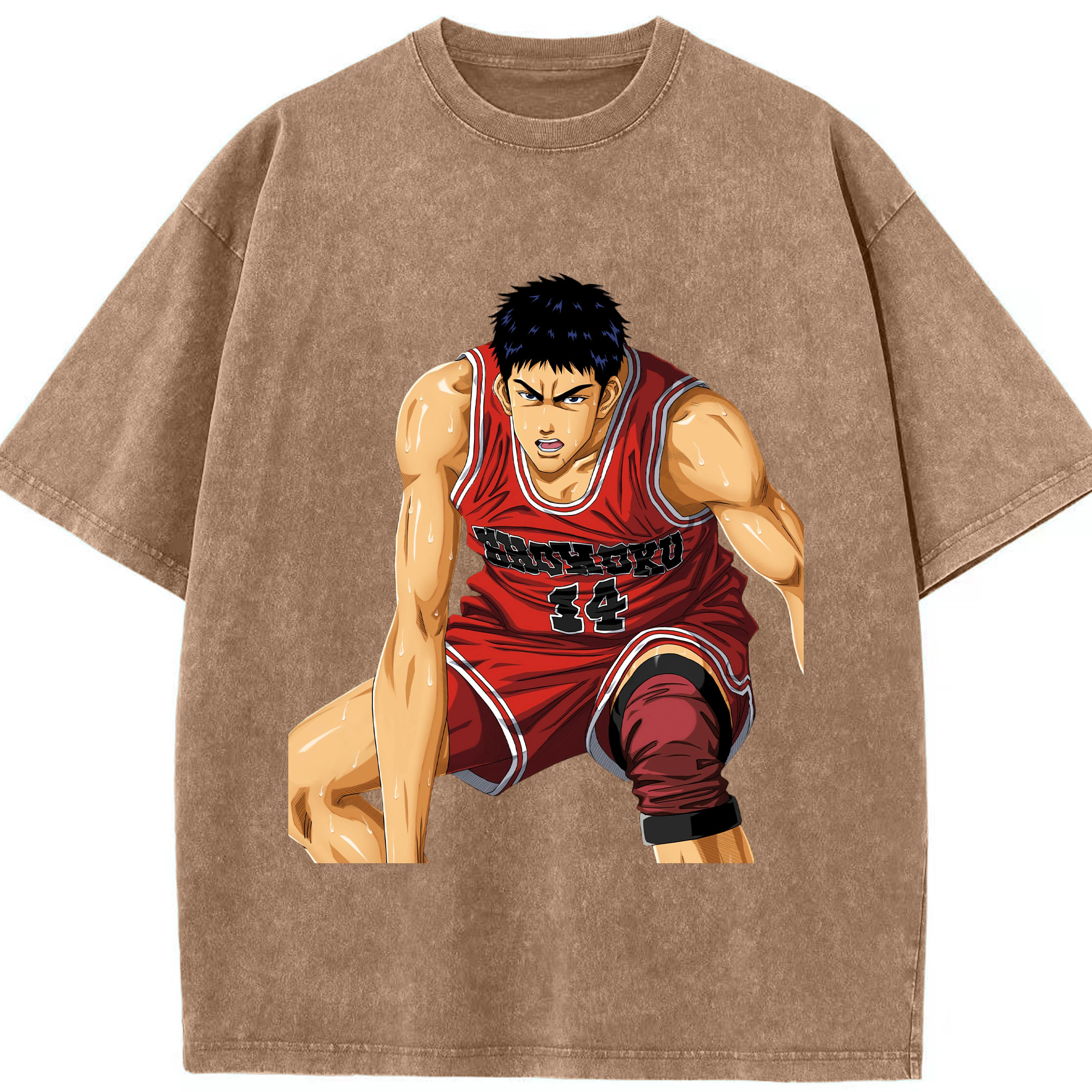 （画像用） SLAM DUNK／スラムダンク 綿100% ヴィンテージ風 半袖Tシャツ（フロントプリント）