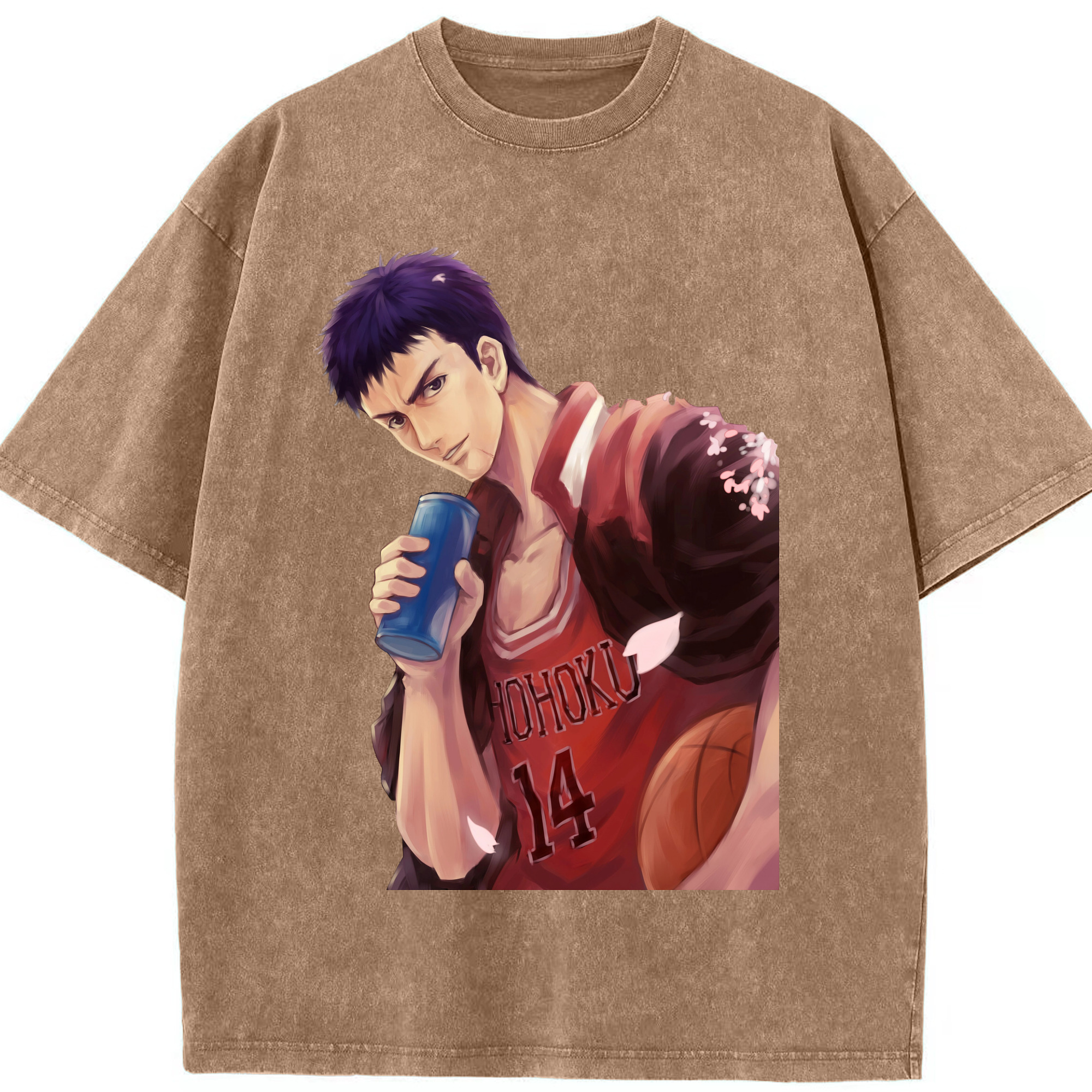 （画像用） SLAM DUNK／スラムダンク 綿100% ヴィンテージ風 半袖Tシャツ（フロントプリント）